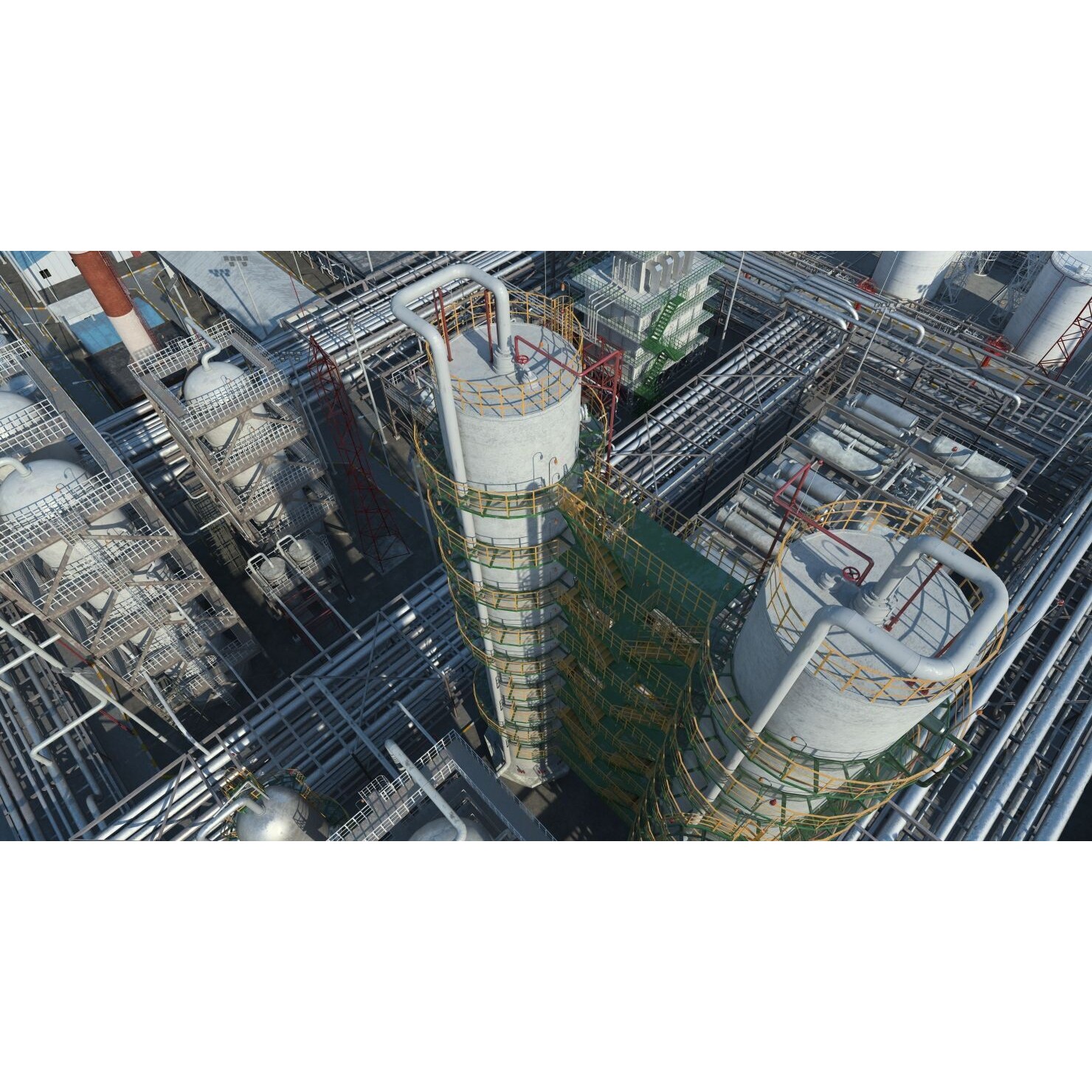 Refinery 3D Model – High Poly Animated Asset, FBX, OBJ - View 27