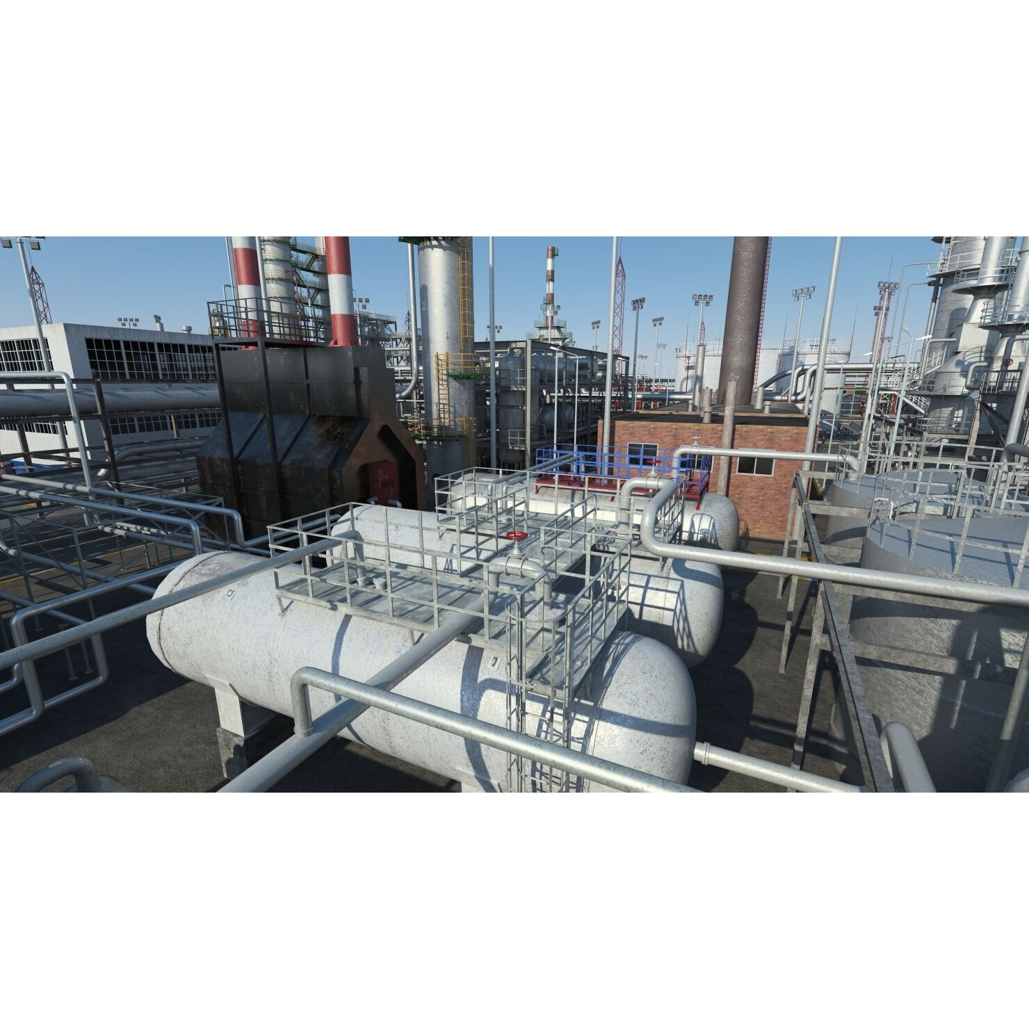 Refinery 3D Model – High Poly Animated Asset, FBX, OBJ - View 28