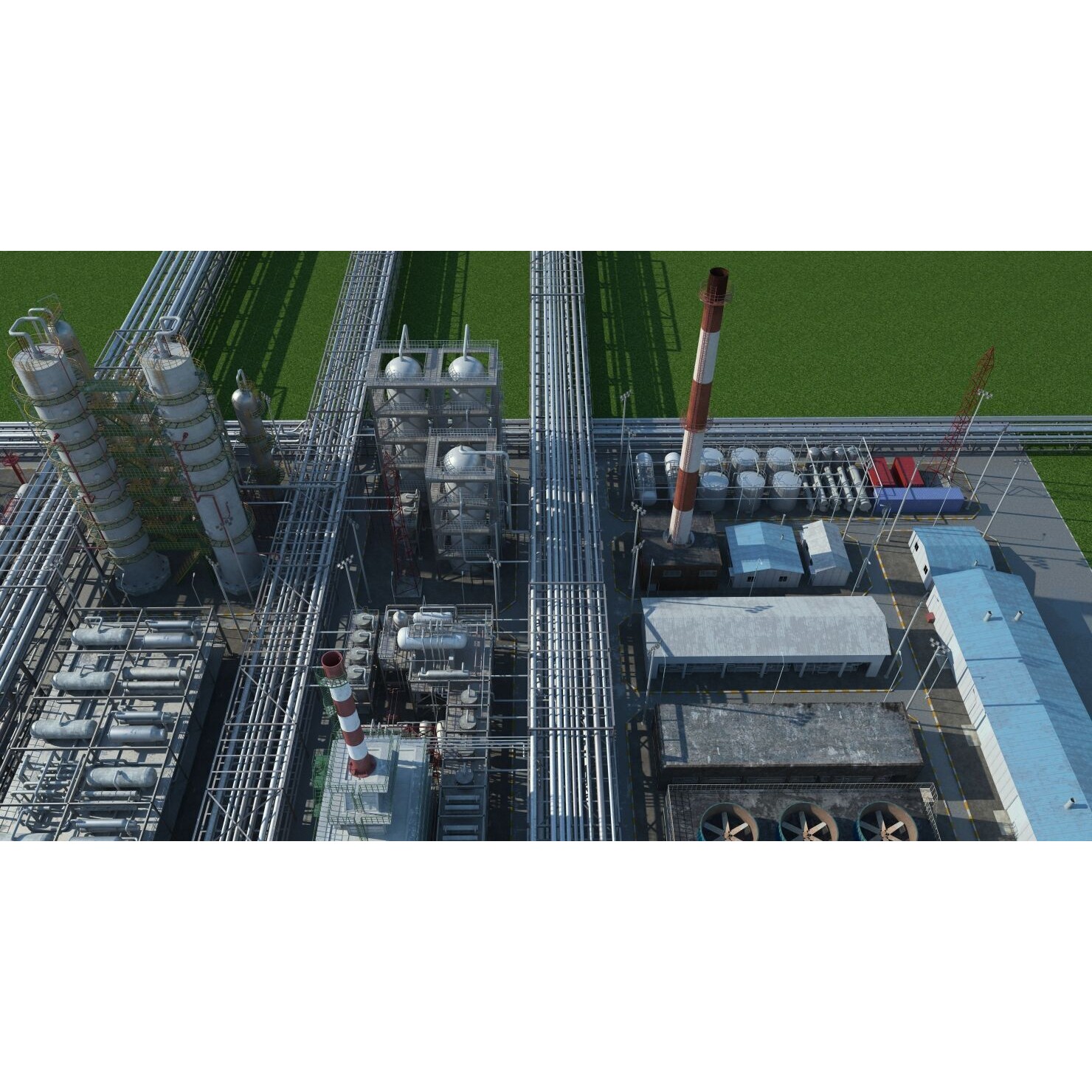 Refinery 3D Model – High Poly Animated Asset, FBX, OBJ - View 31