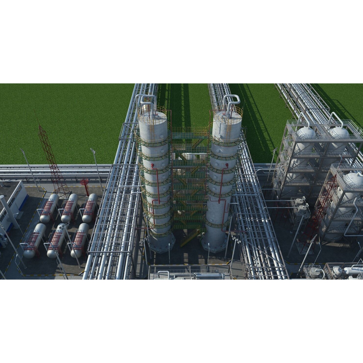 Refinery 3D Model – High Poly Animated Asset, FBX, OBJ - View 32