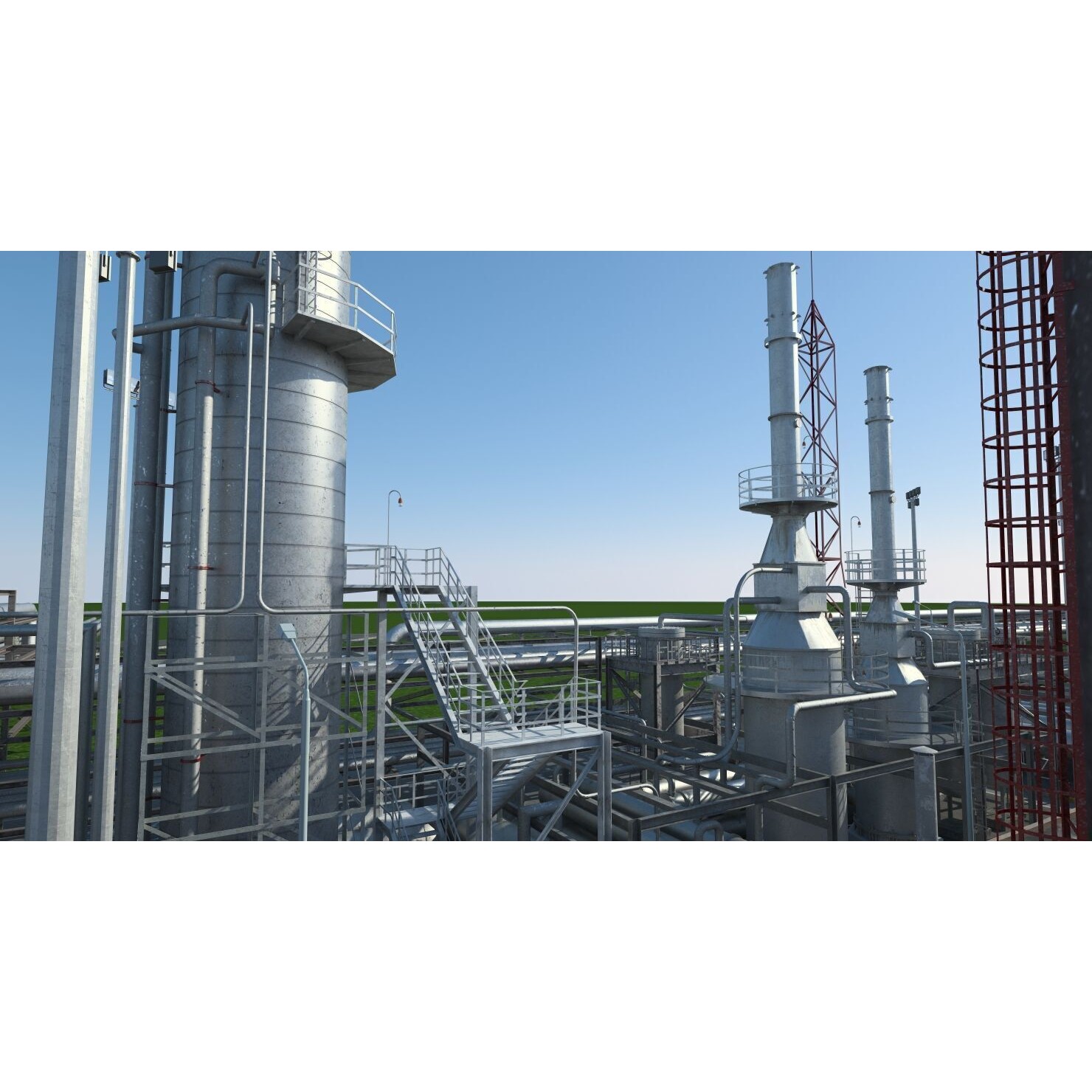 Refinery 3D Model – High Poly Animated Asset, FBX, OBJ - View 33
