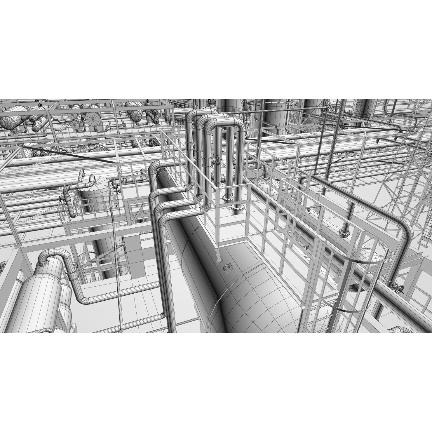 Refinery 3D Model – High Poly Animated Asset, FBX, OBJ - View 52