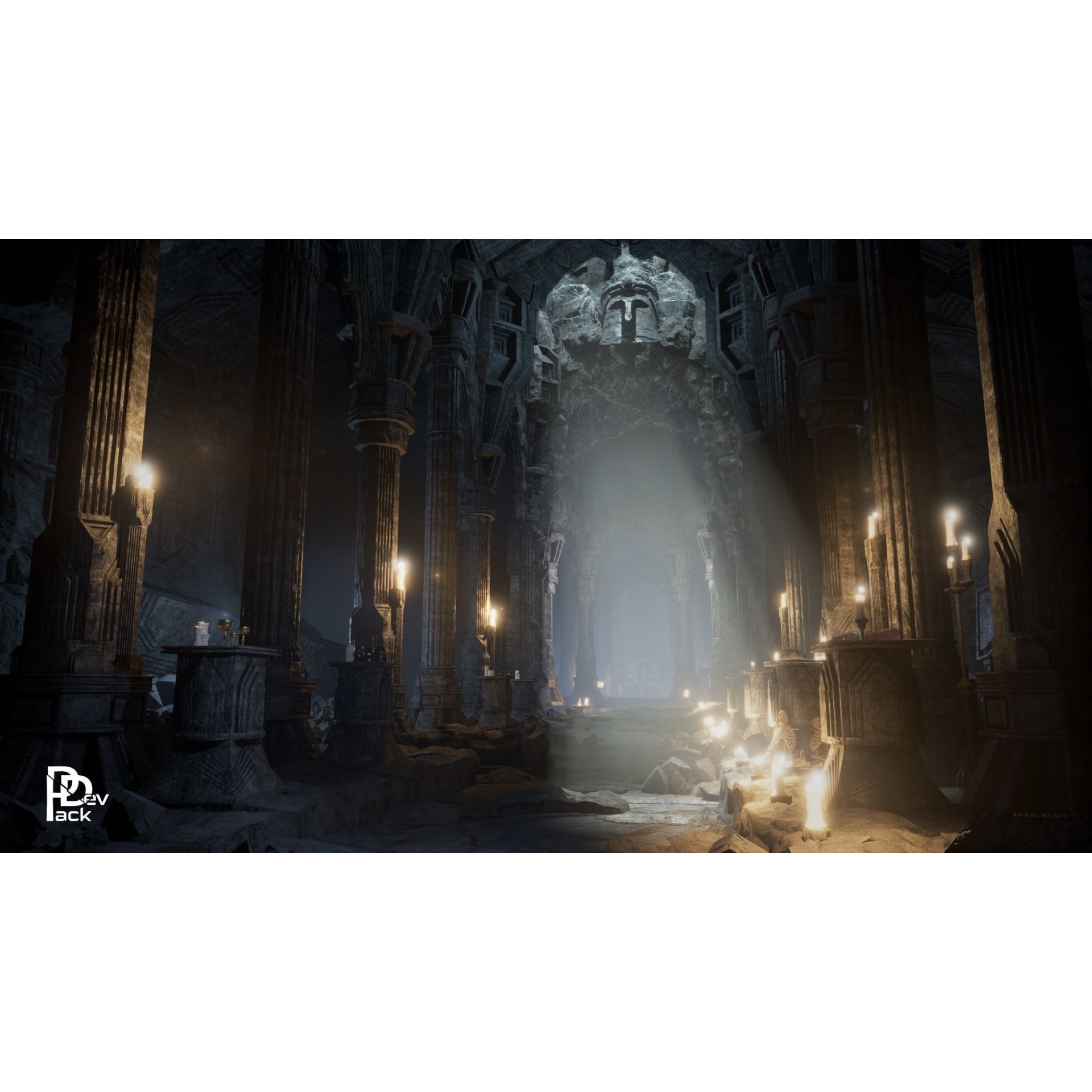 Dwarven Ruins 3D Model – Low Poly Assets for Games, FBX, PBR - View 3