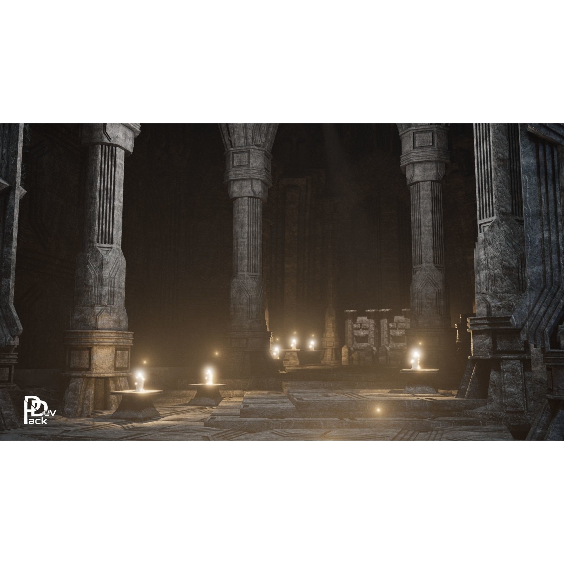Dwarven Ruins 3D Model – Low Poly Assets for Games, FBX, PBR - View 5