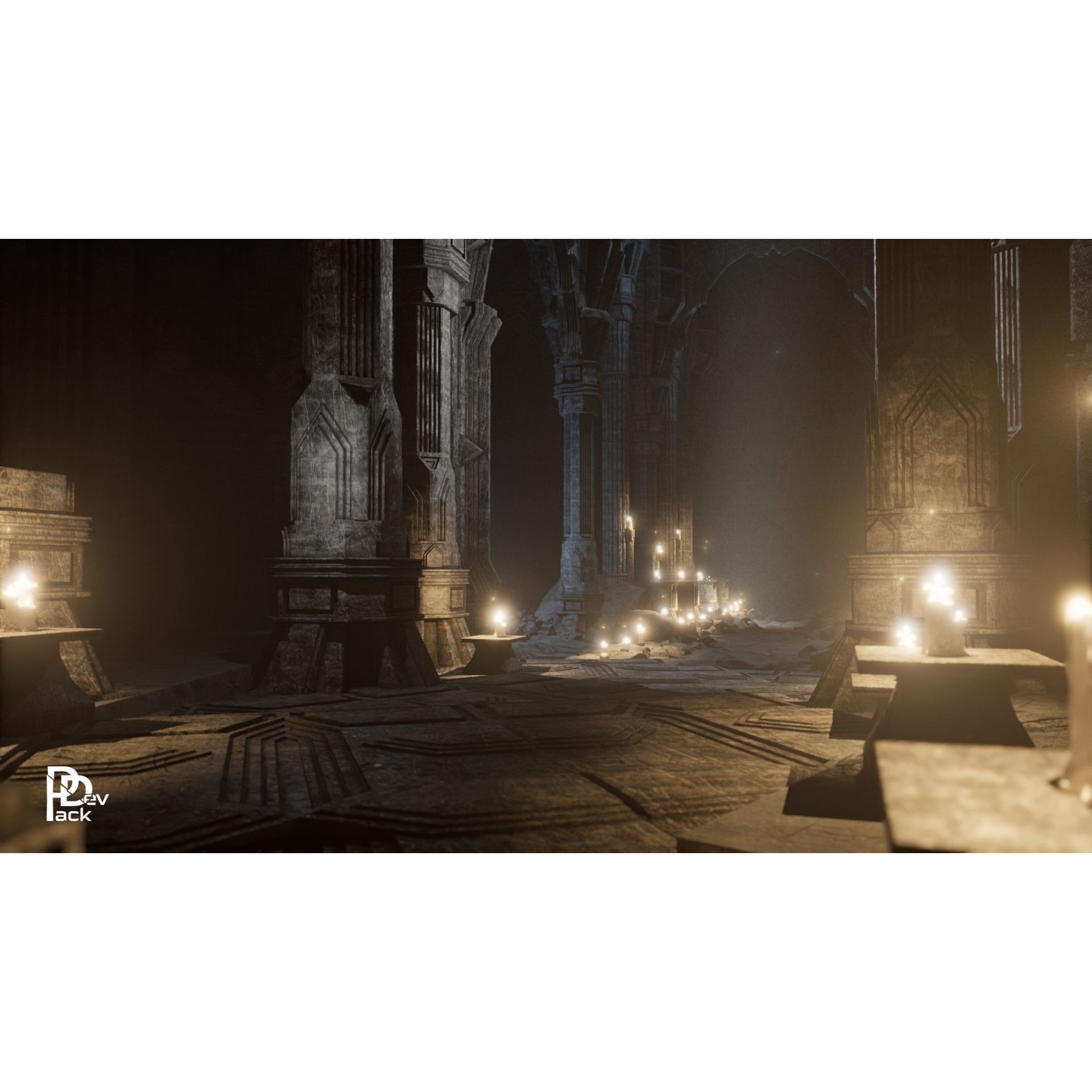 Dwarven Ruins 3D Model – Low Poly Assets for Games, FBX, PBR - View 7