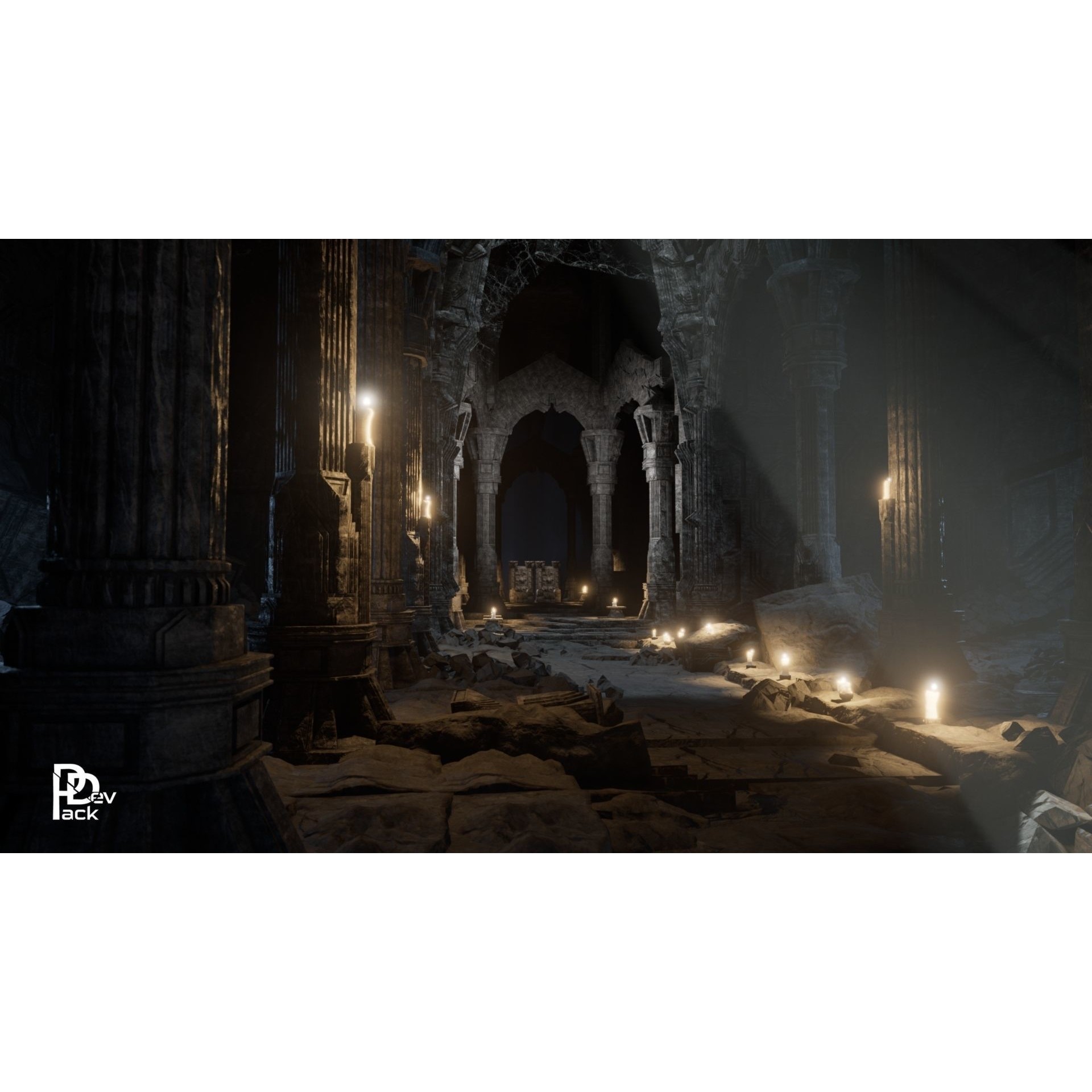 Dwarven Ruins 3D Model – Low Poly Assets for Games, FBX, PBR - View 9