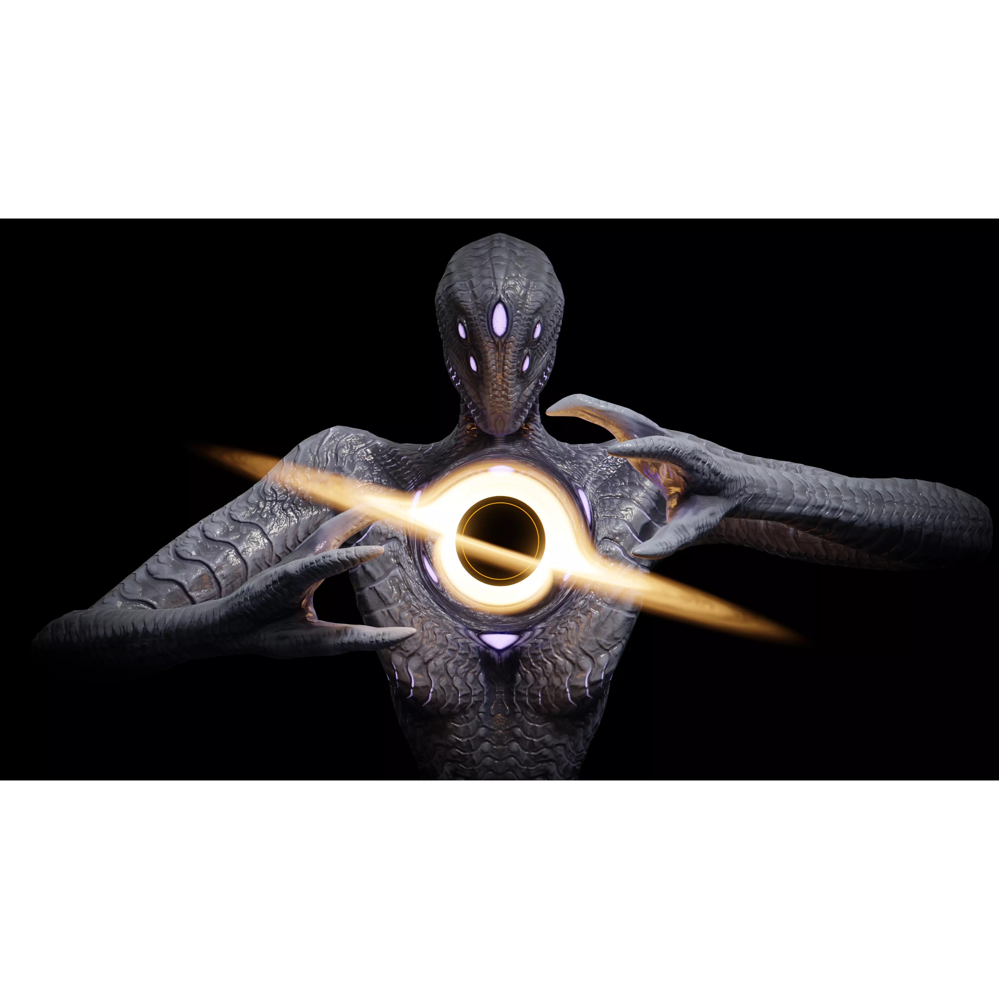 Exoginotheos - Low-Poly Game-Ready 3D Model - View 2