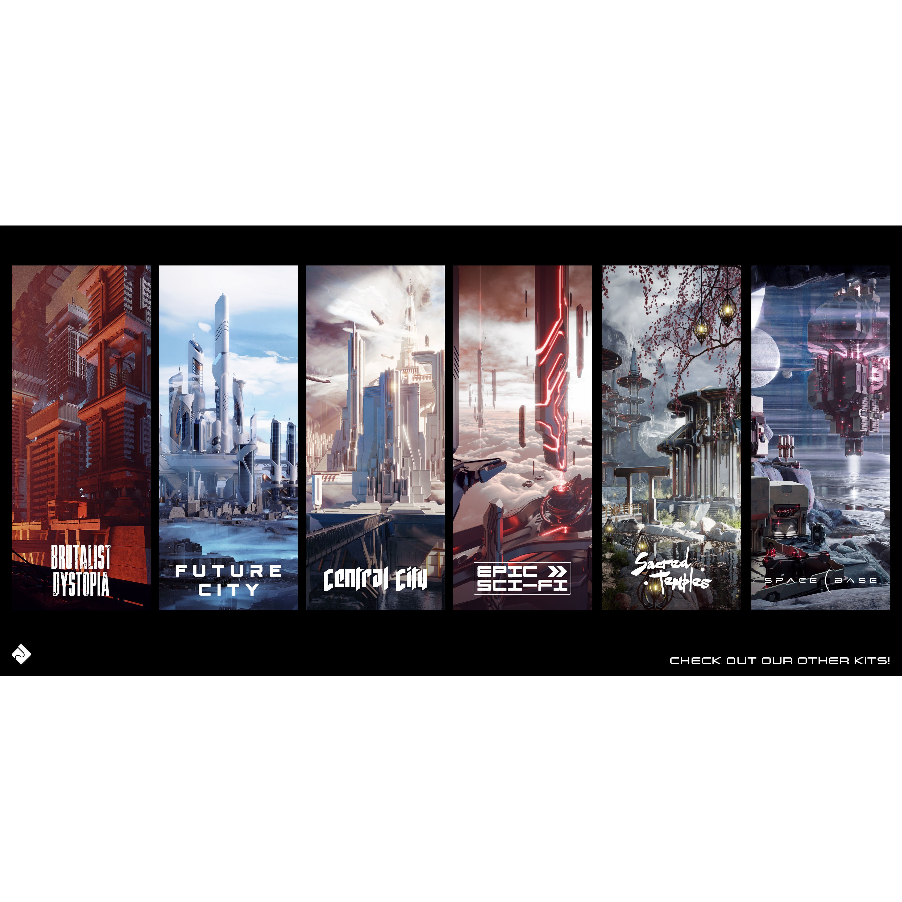 Neo Asgard - Fantasy Building Assets 3D Model