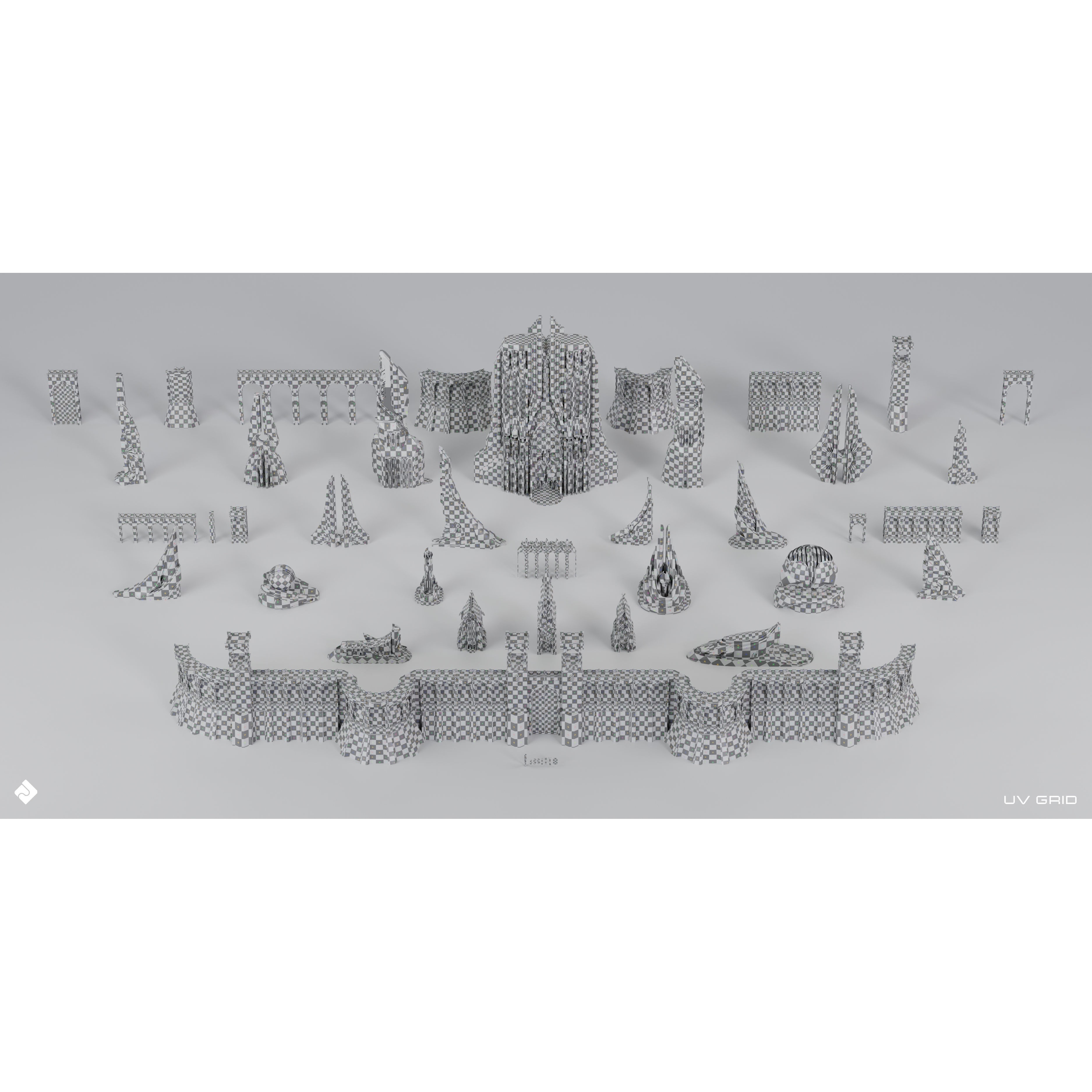 Neo Asgard - Fantasy Building Assets 3D Model - View 6