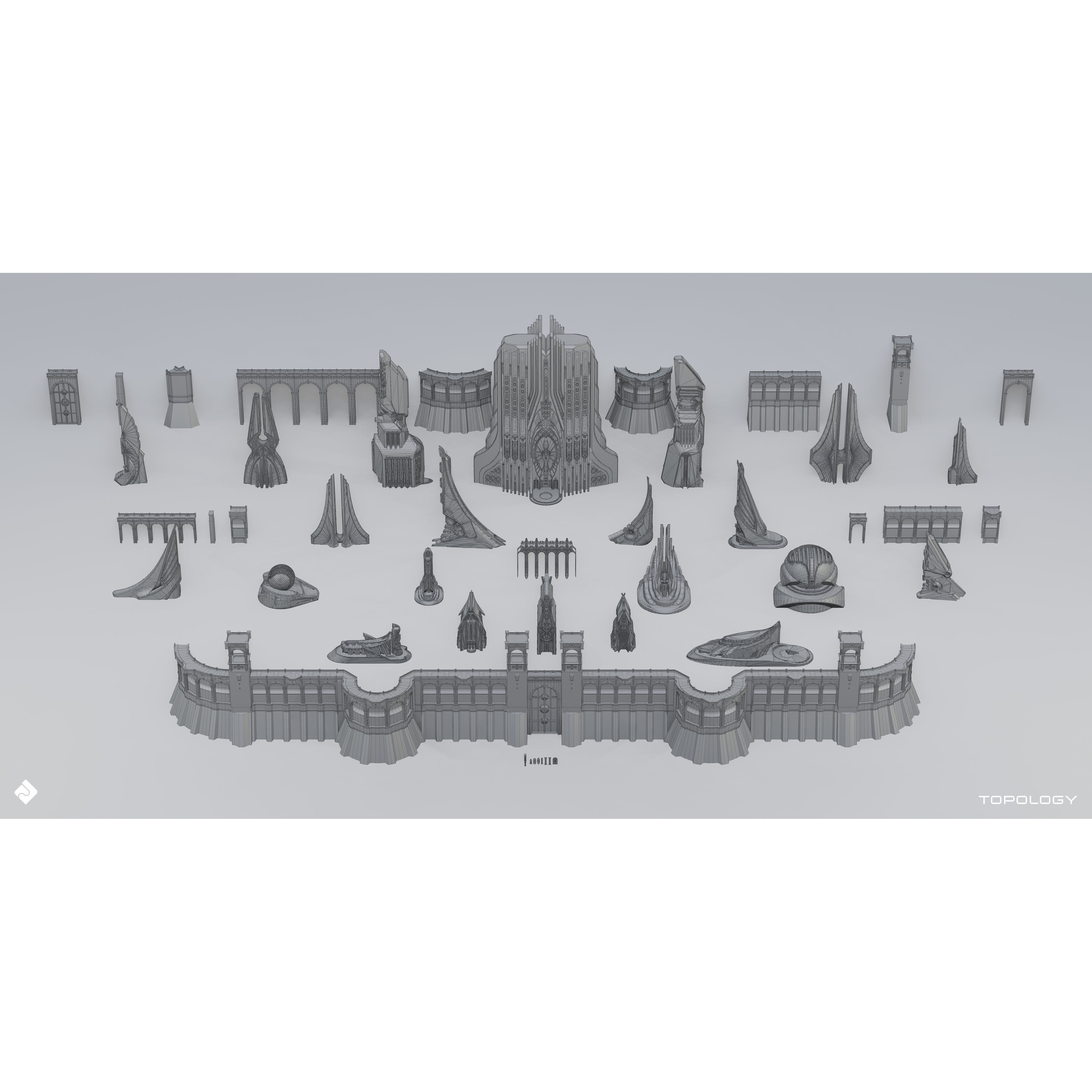 Neo Asgard - Fantasy Building Assets 3D Model - View 8