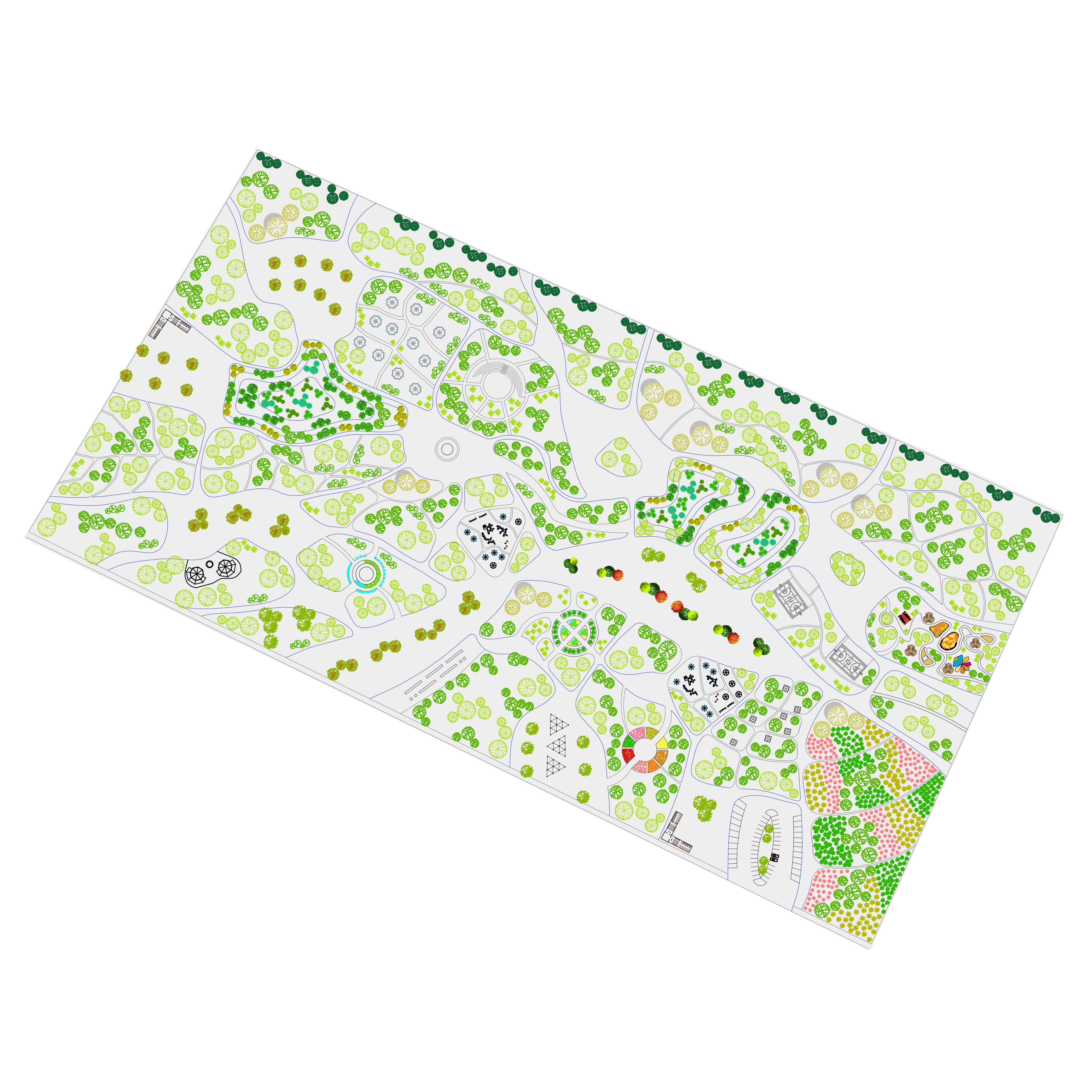 Private Park Landscape 3D Model – Detailed Urban Environment Plans, FBX, OBJ - View 22