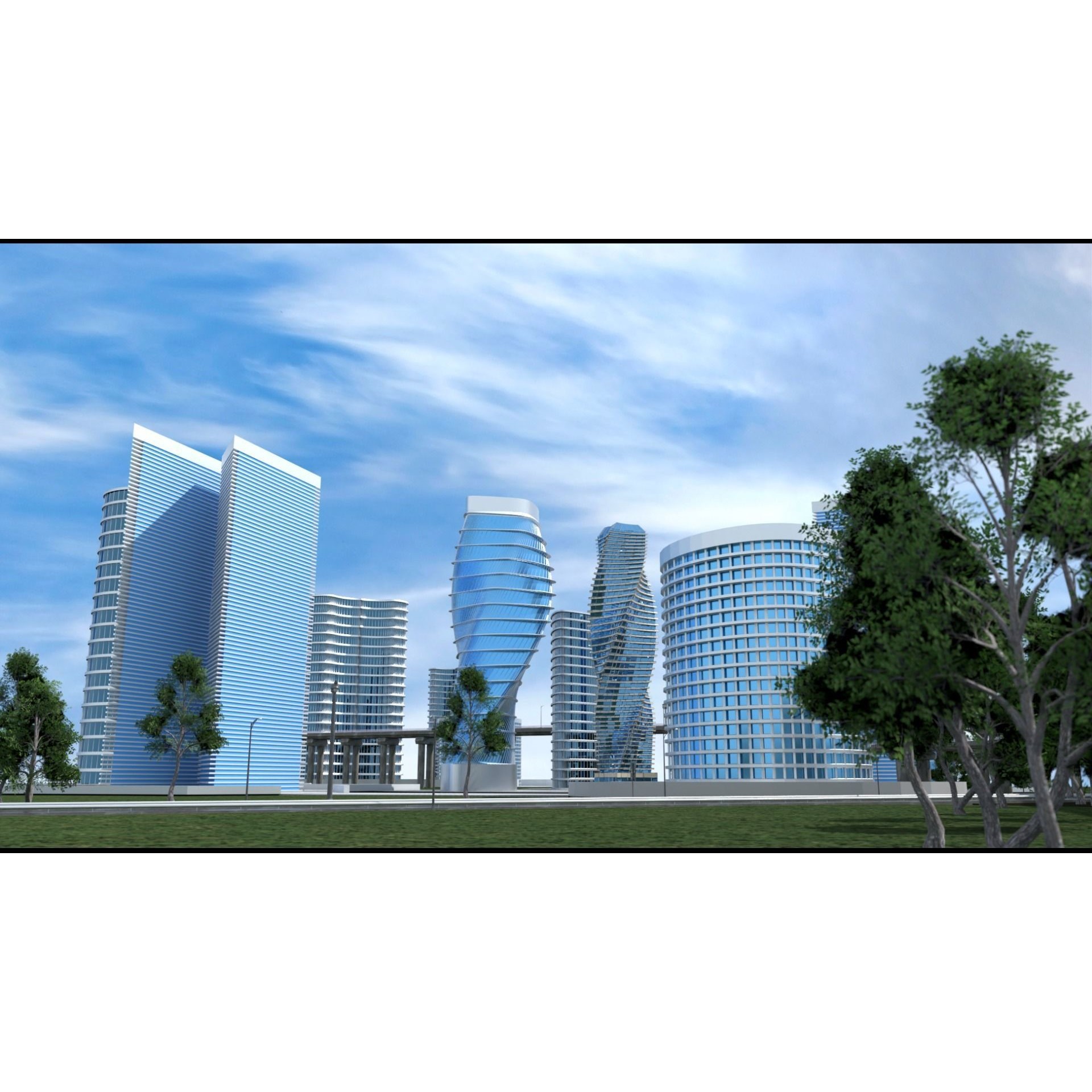 Future City 3D Model – Detailed Urban Environment with PBR Textures - View 10