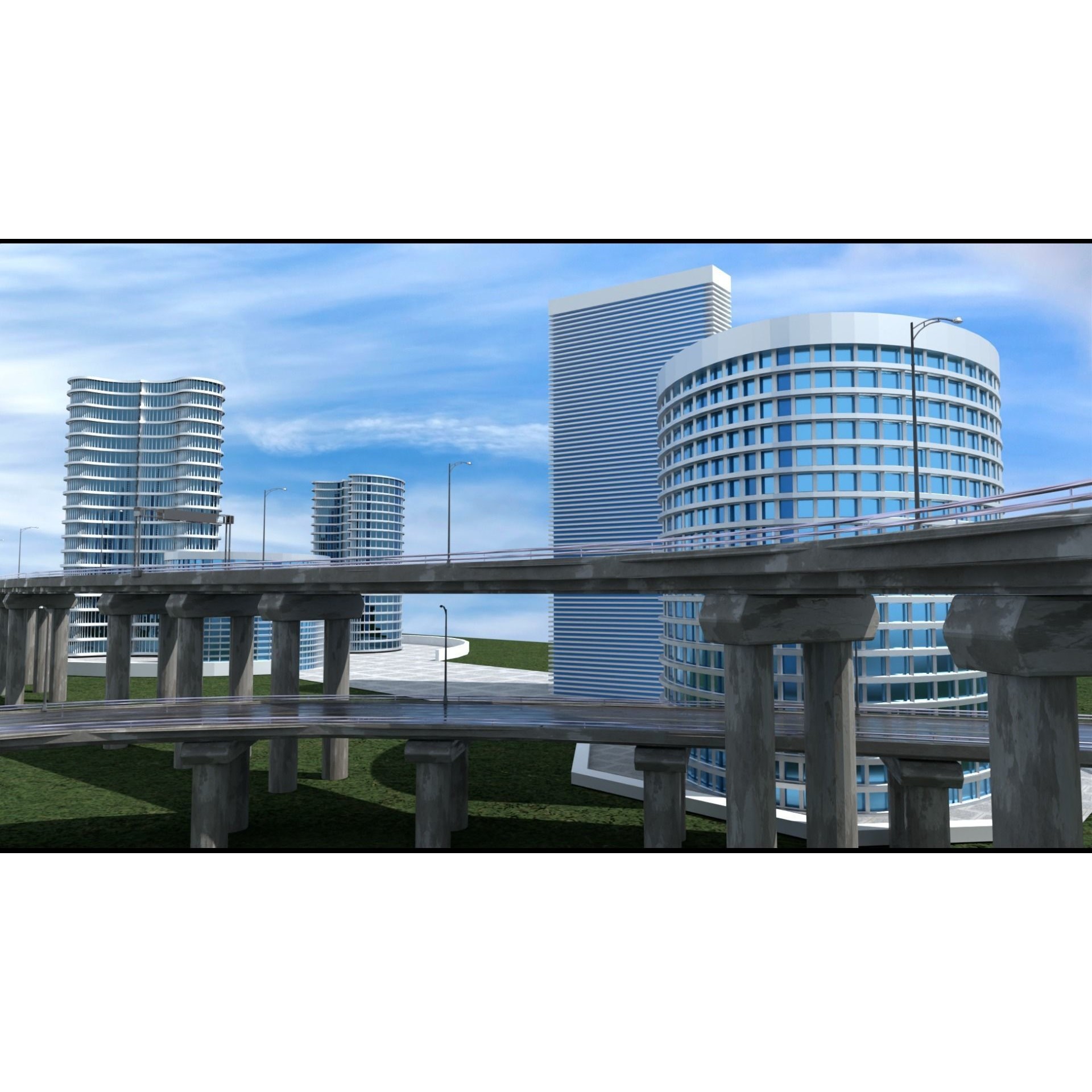 Future City 3D Model – Detailed Urban Environment with PBR Textures - View 11