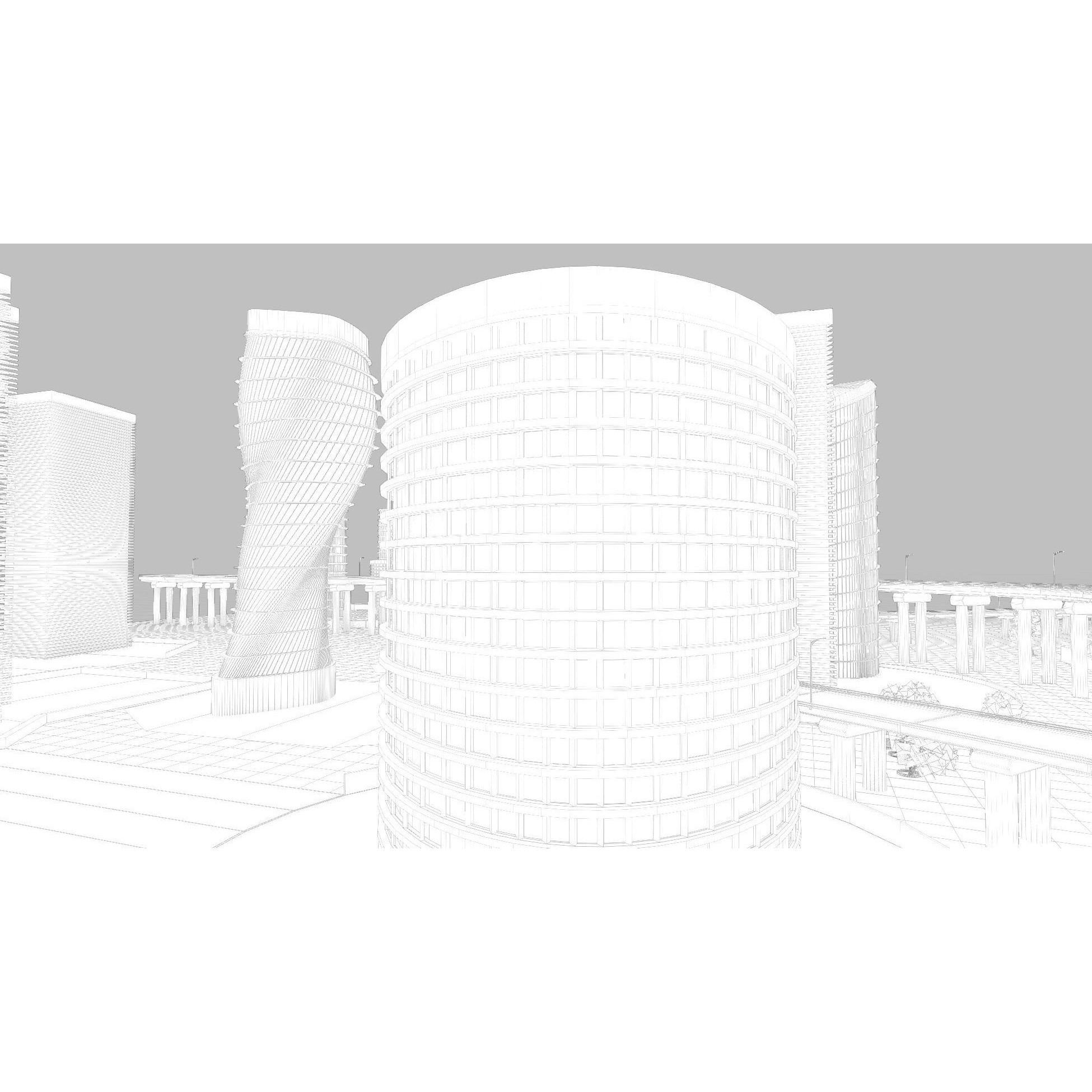 Future City 3D Model – Detailed Urban Environment with PBR Textures - View 15
