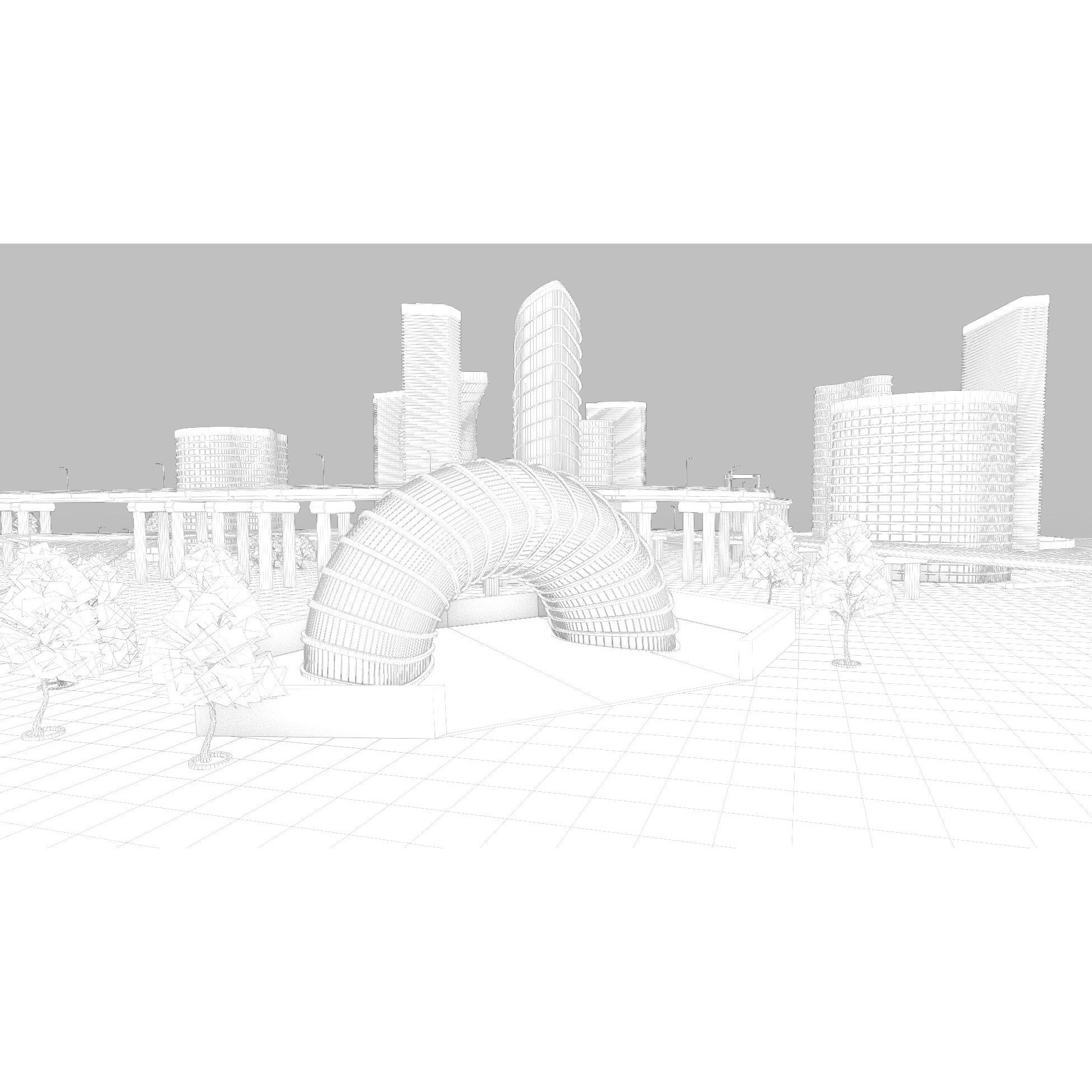 Future City 3D Model – Detailed Urban Environment with PBR Textures - View 19