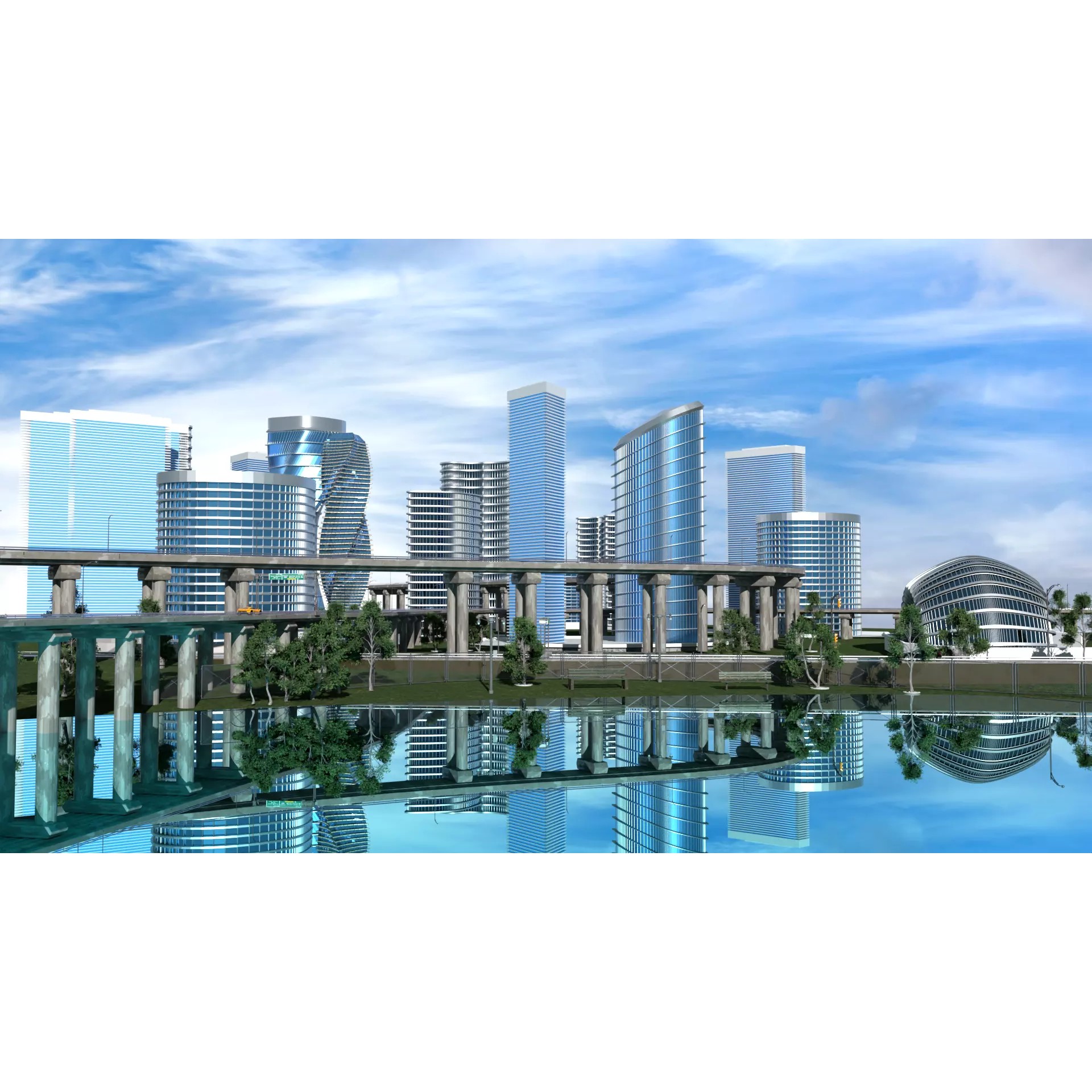 Future City 3D Model – Detailed Urban Environment with PBR Textures - View 2