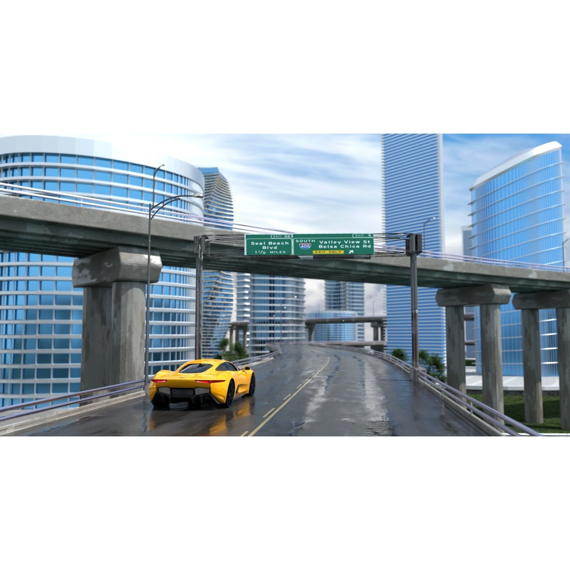 Future City 3D Model – Detailed Urban Environment with PBR Textures - View 4