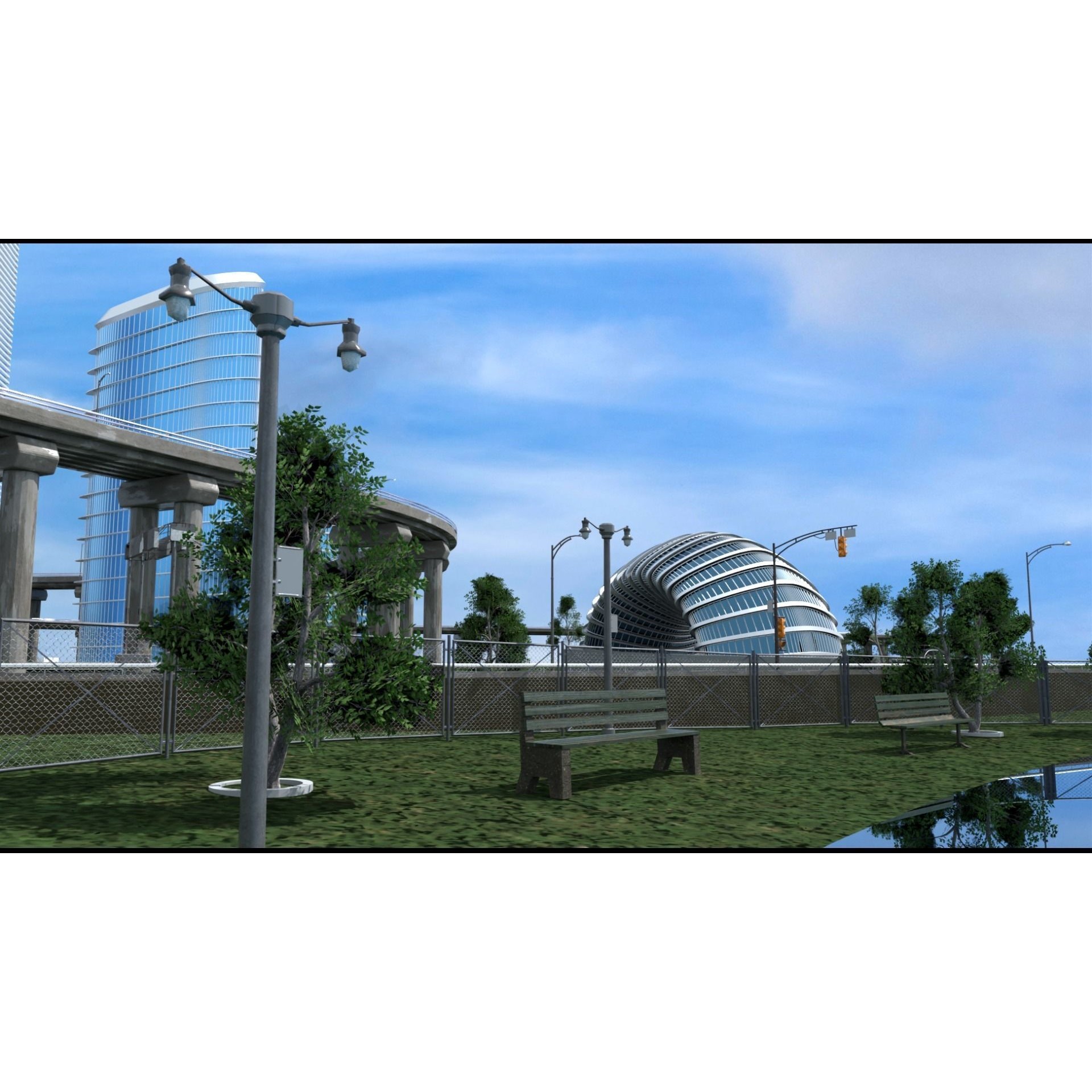 Future City 3D Model – Detailed Urban Environment with PBR Textures - View 6