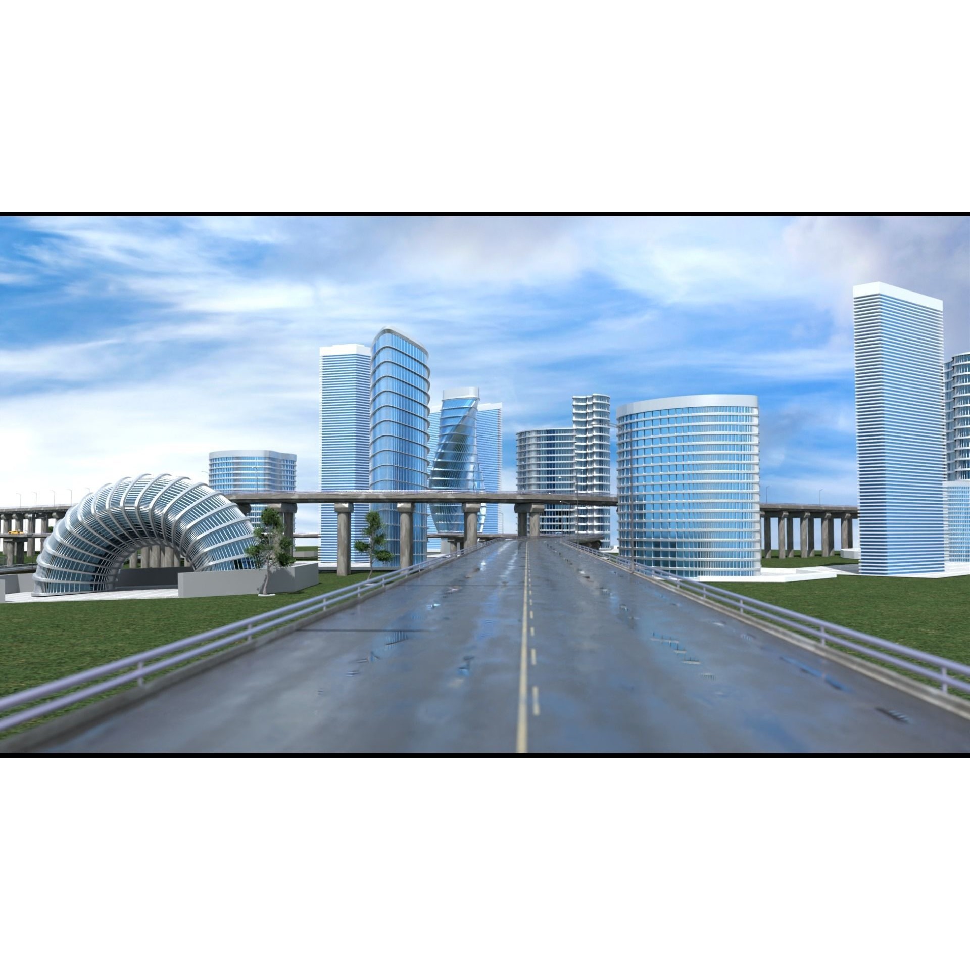Future City 3D Model – Detailed Urban Environment with PBR Textures - View 8