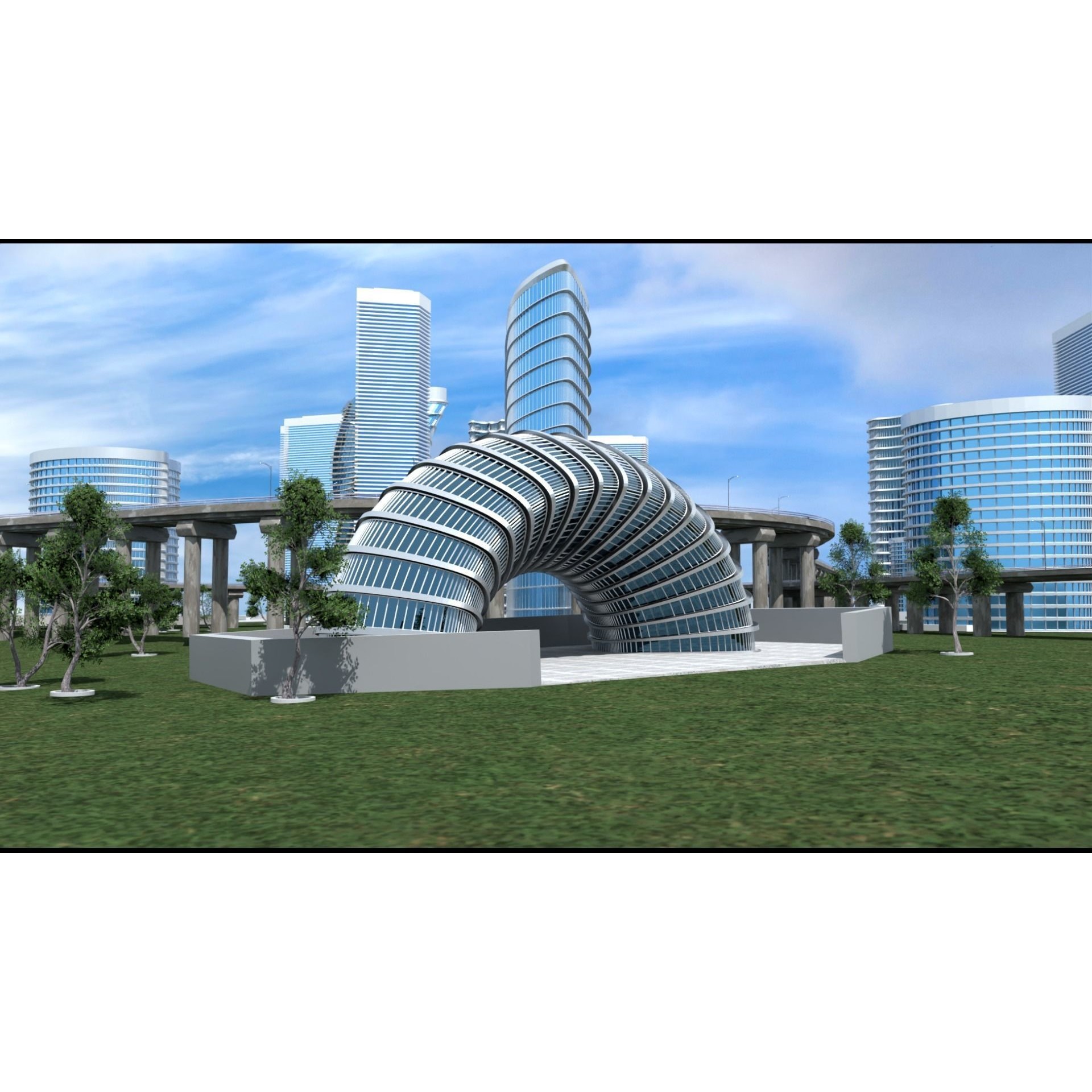 Future City 3D Model – Detailed Urban Environment with PBR Textures - View 9