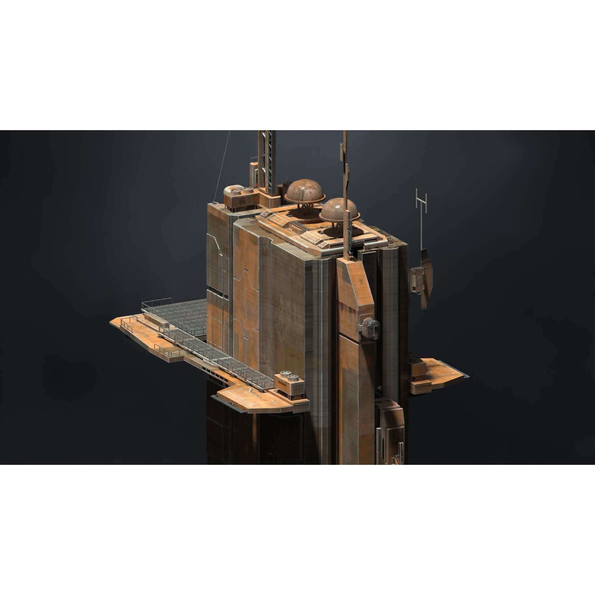 Megascale Industrial Building 3D Model – Subdivision Ready, FBX & Blender Formats - View 6