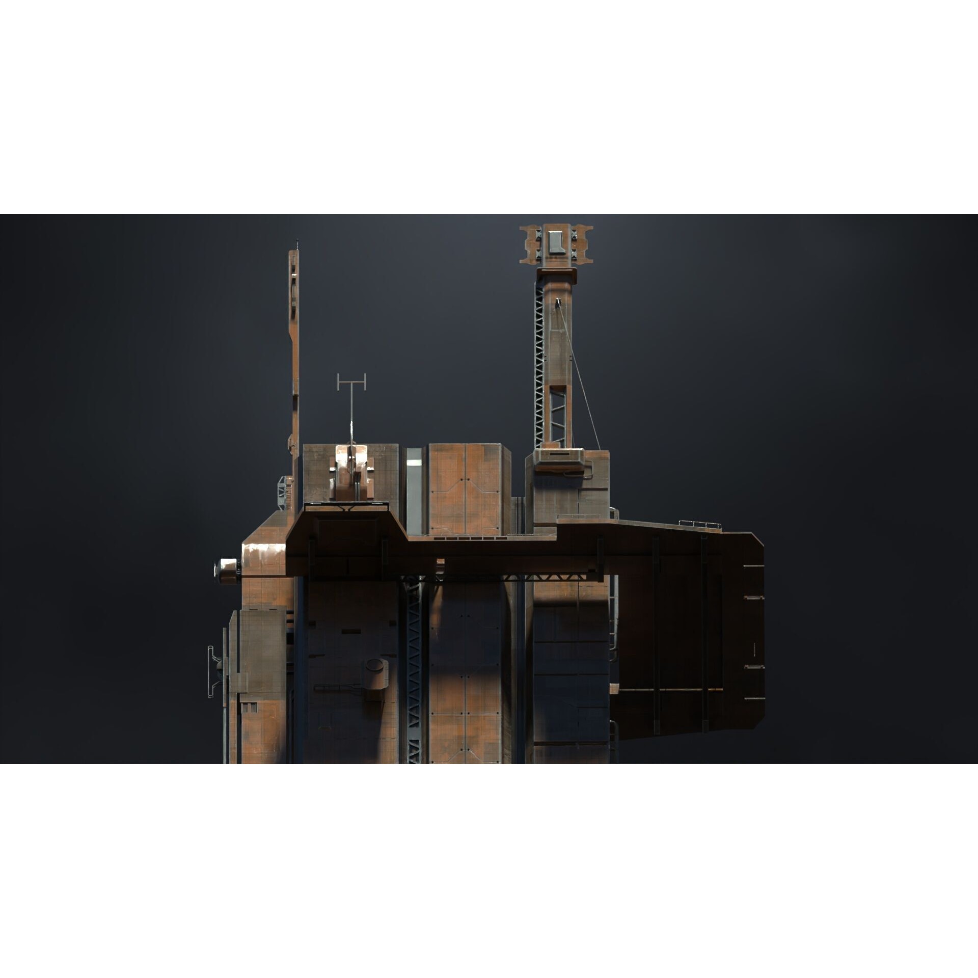 Megascale Industrial Building 3D Model – Subdivision Ready, FBX & Blender Formats - View 9