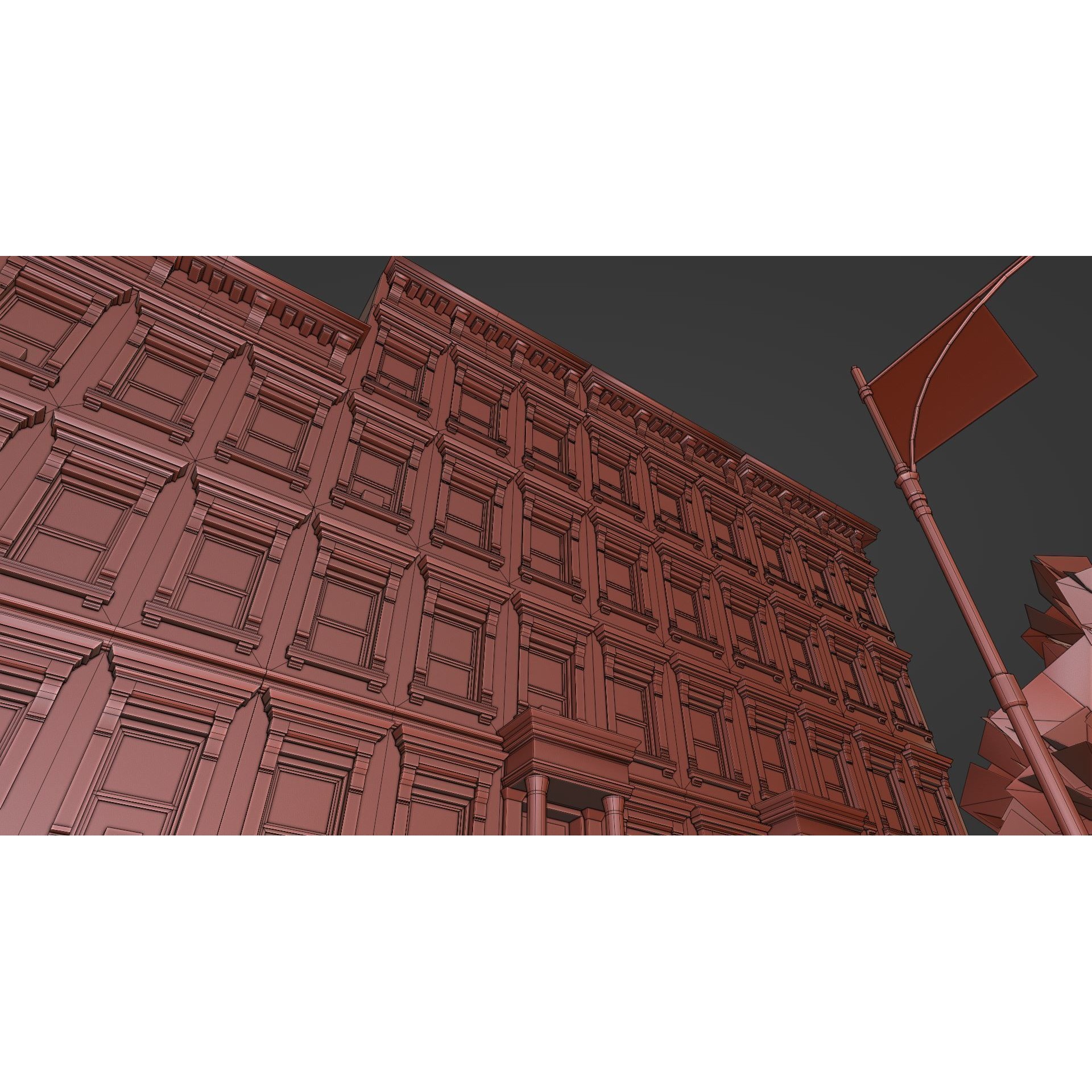 Brooklyn Street Scene 3D Model – Low Poly Autumn Kit, PBR Textures