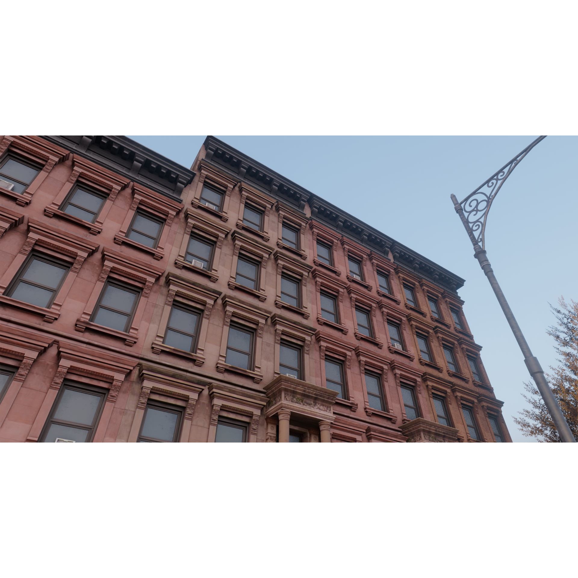 Brooklyn Street Scene 3D Model – Low Poly Autumn Kit, PBR Textures - View 14