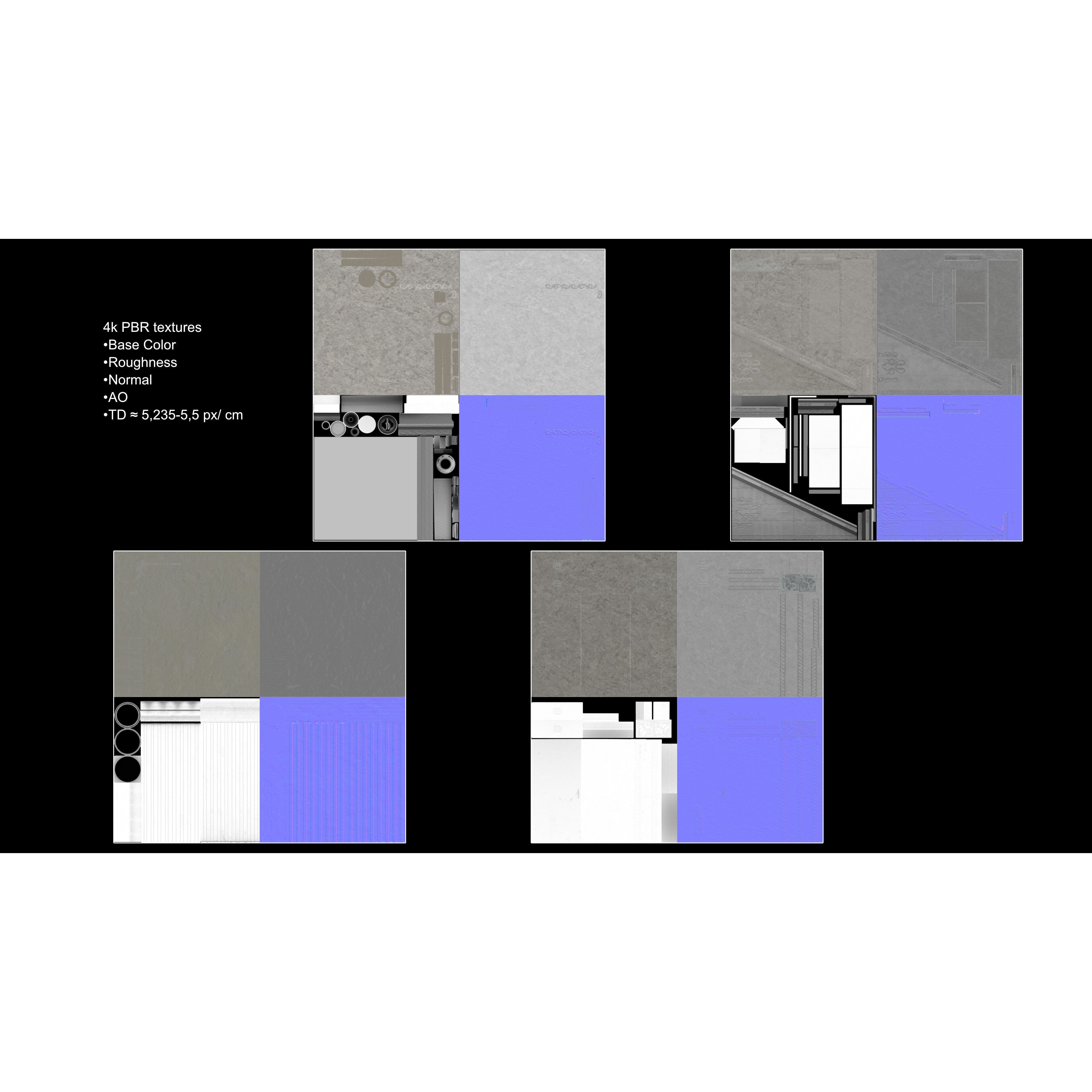 Temple Parts Pack 3D Model – Low Poly Modular Components, FBX - View 11