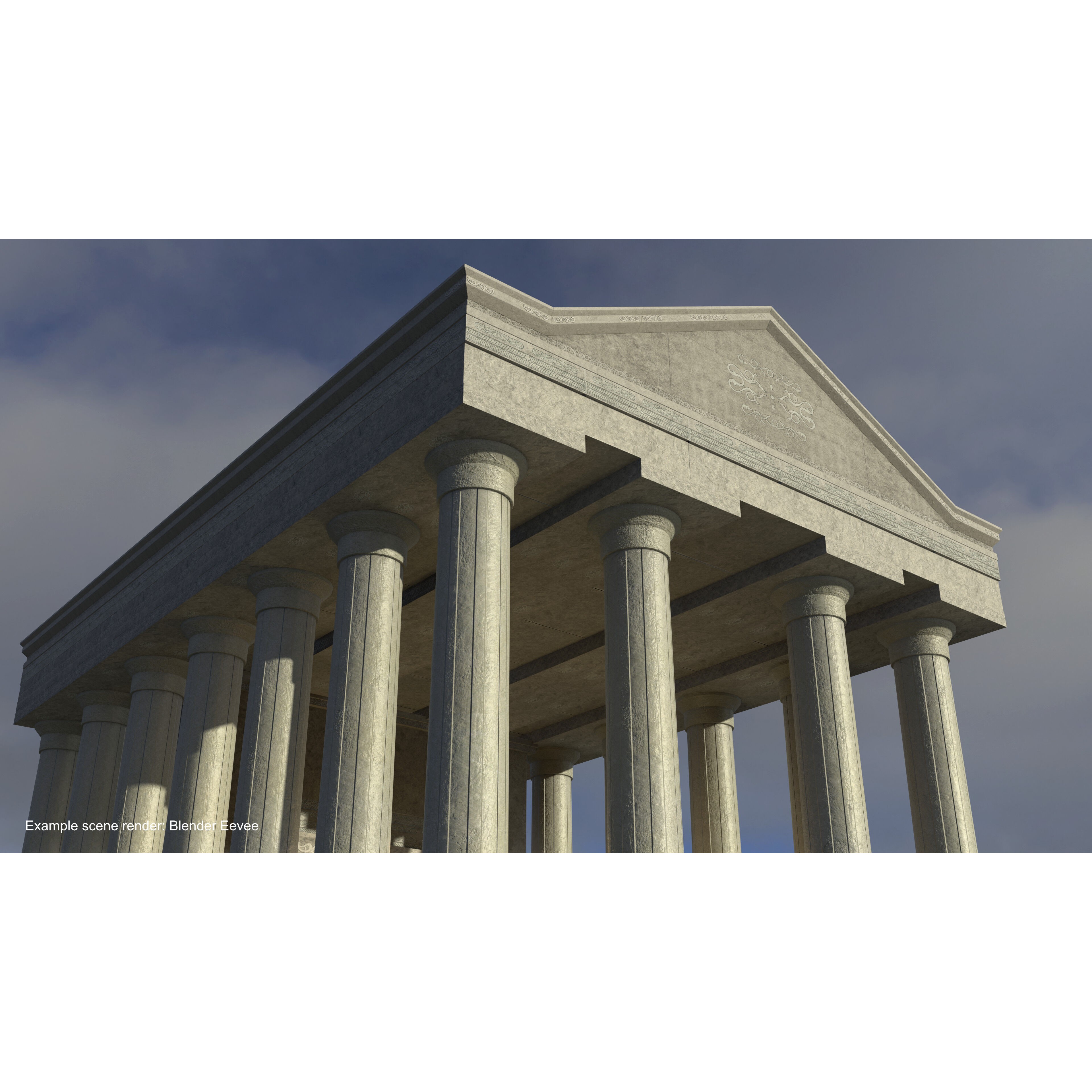 Temple Parts Pack 3D Model – Low Poly Modular Components, FBX - View 13