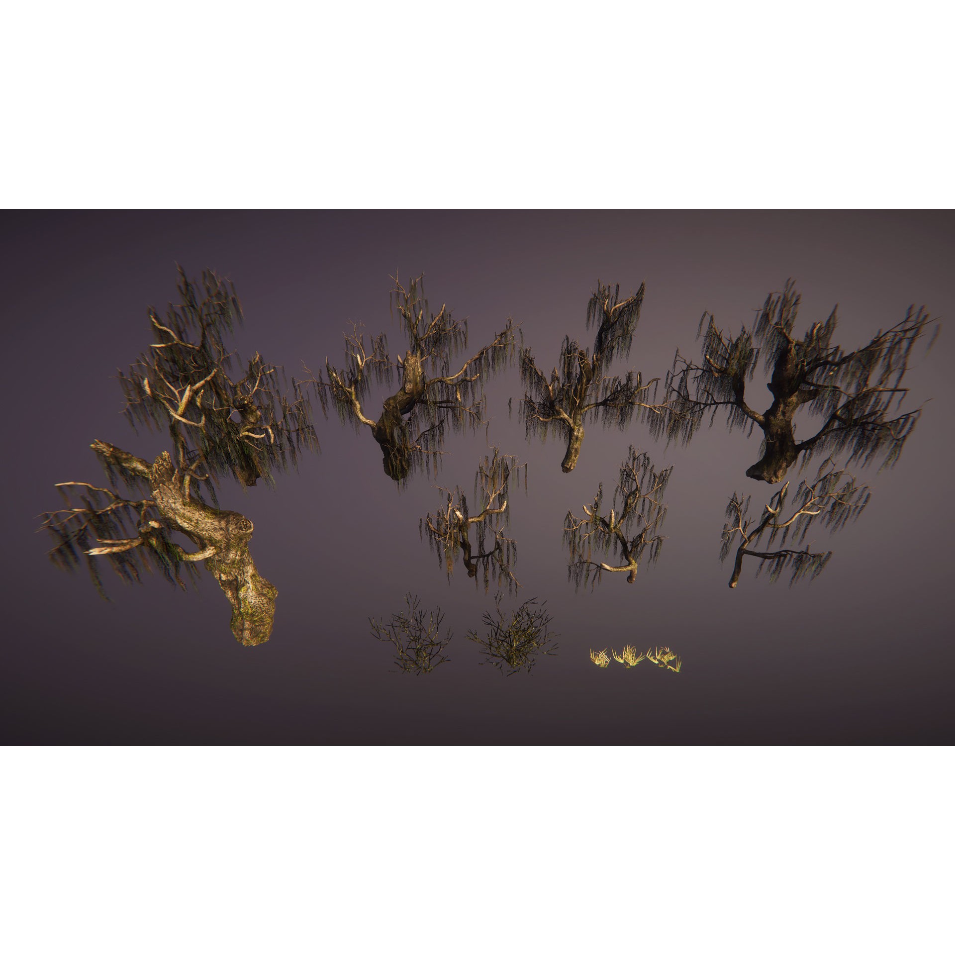 Old Graveyard 3D Model – Low Poly Architectural Asset, FBX