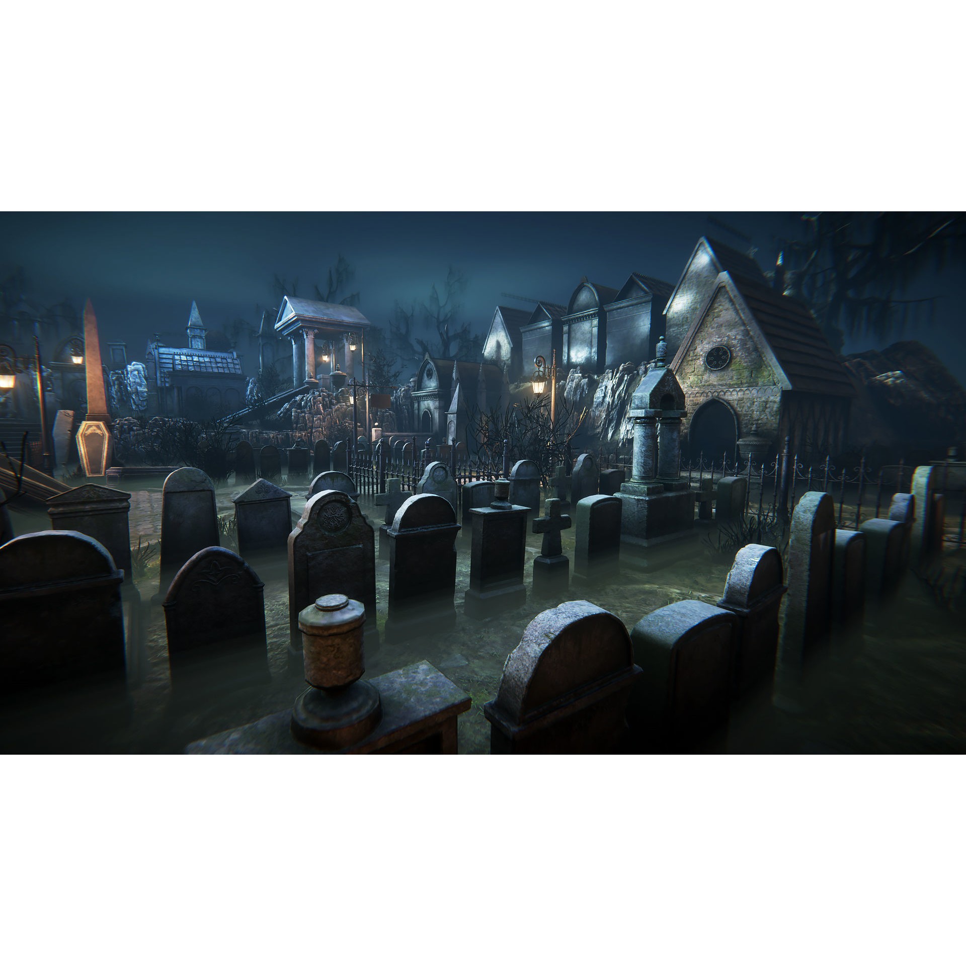 Old Graveyard 3D Model – Low Poly Architectural Asset, FBX - View 6