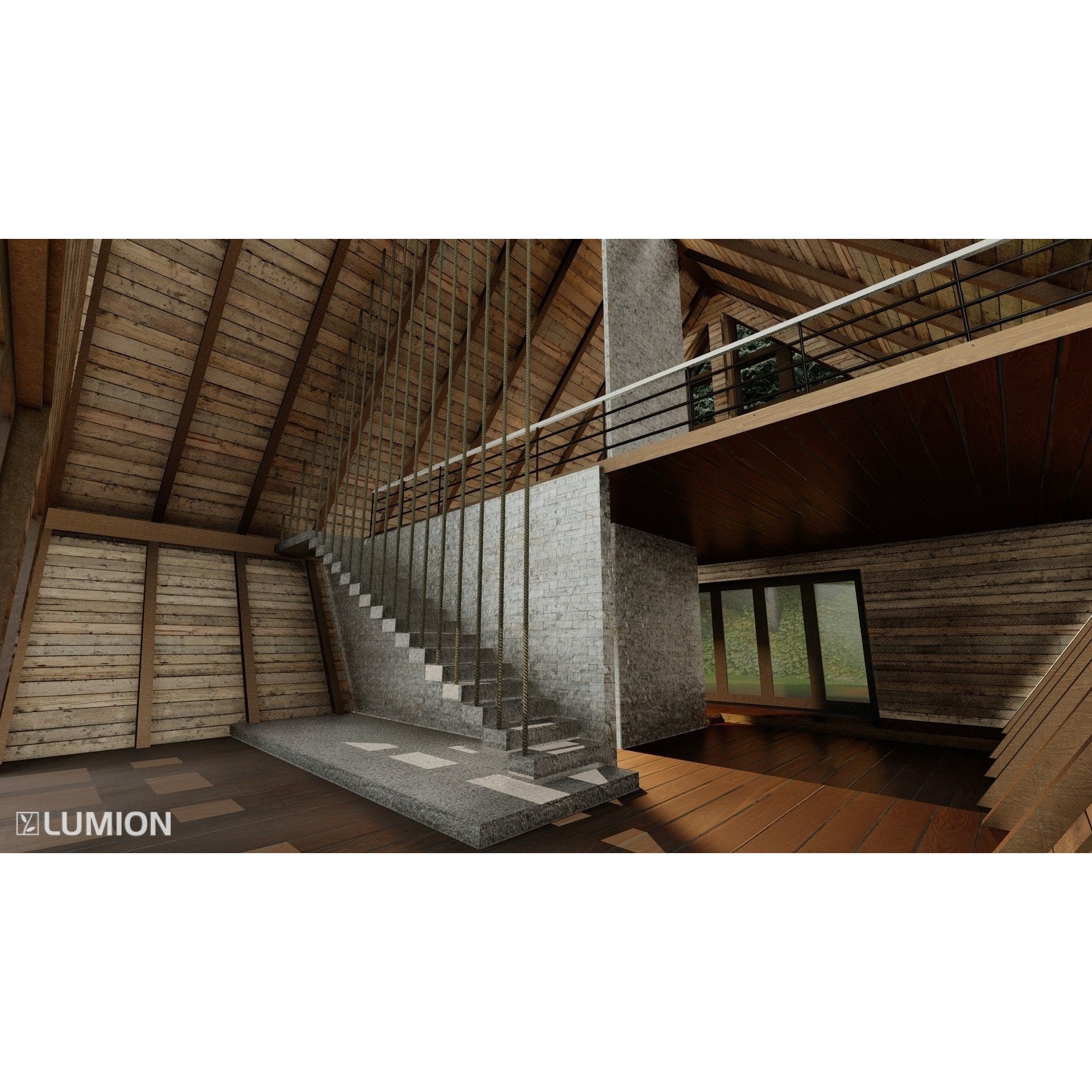 Steel Modular A Shape House - Architectural 3D Model - View 6