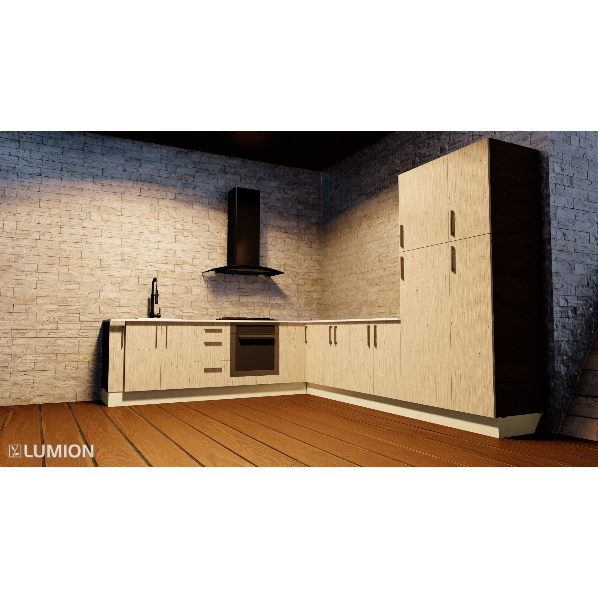 Steel Modular A Shape House - Architectural 3D Model - View 7