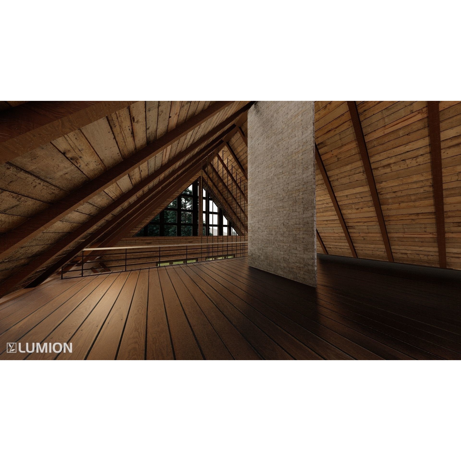 Steel Modular A Shape House - Architectural 3D Model - View 8