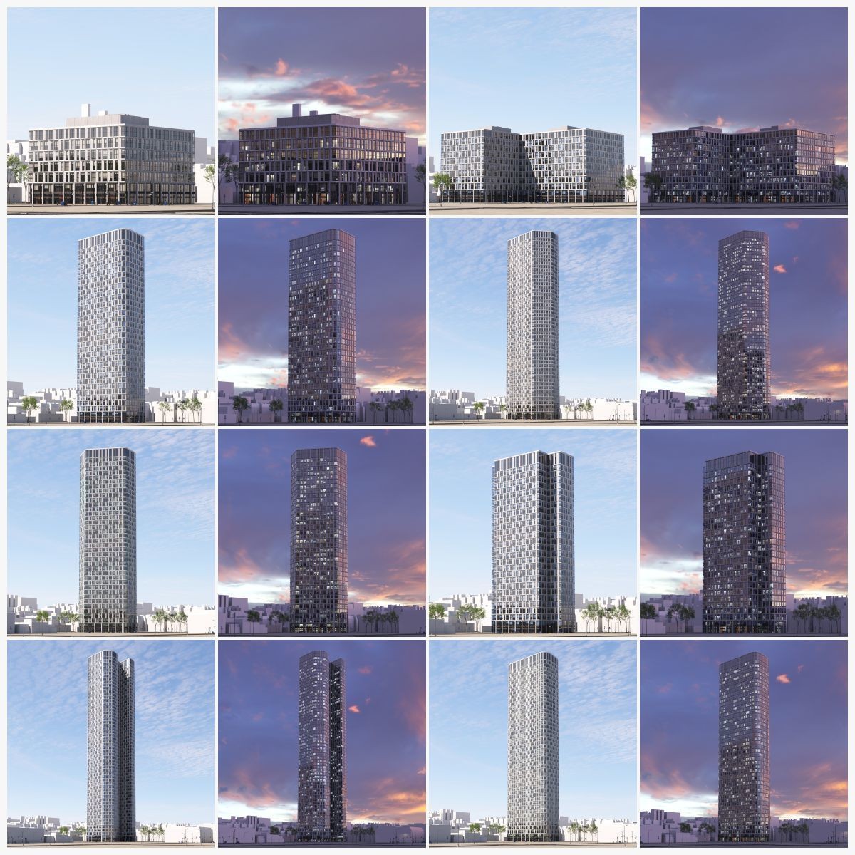 Skyscraper 3D Model – High-Quality Urban Collection, FBX & OBJ - View 10