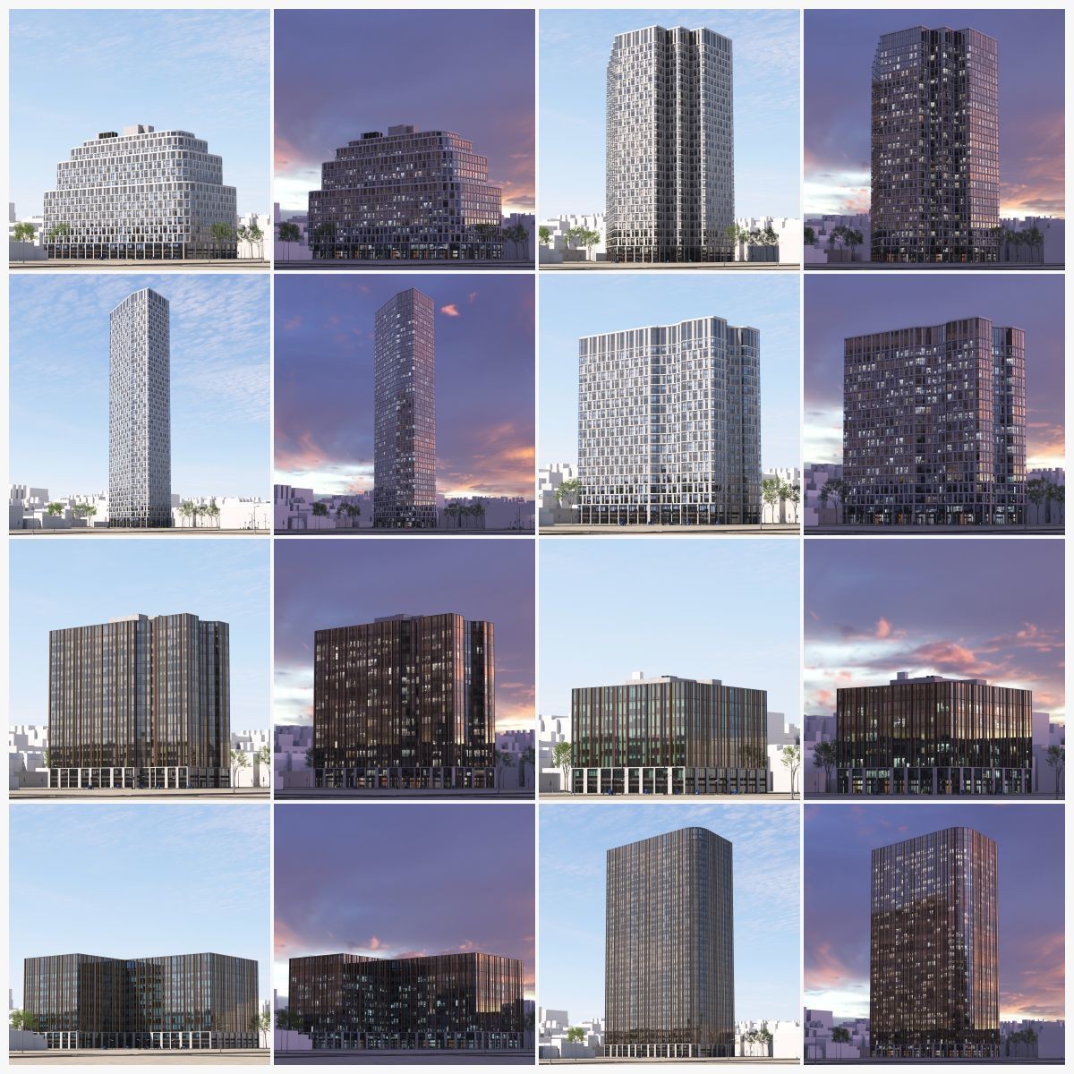 Skyscraper 3D Model – High-Quality Urban Collection, FBX & OBJ - View 11