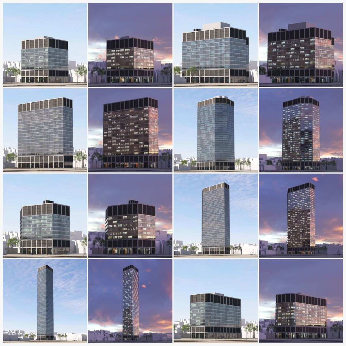 Skyscraper 3D Model – High-Quality Urban Collection, FBX & OBJ - View 3