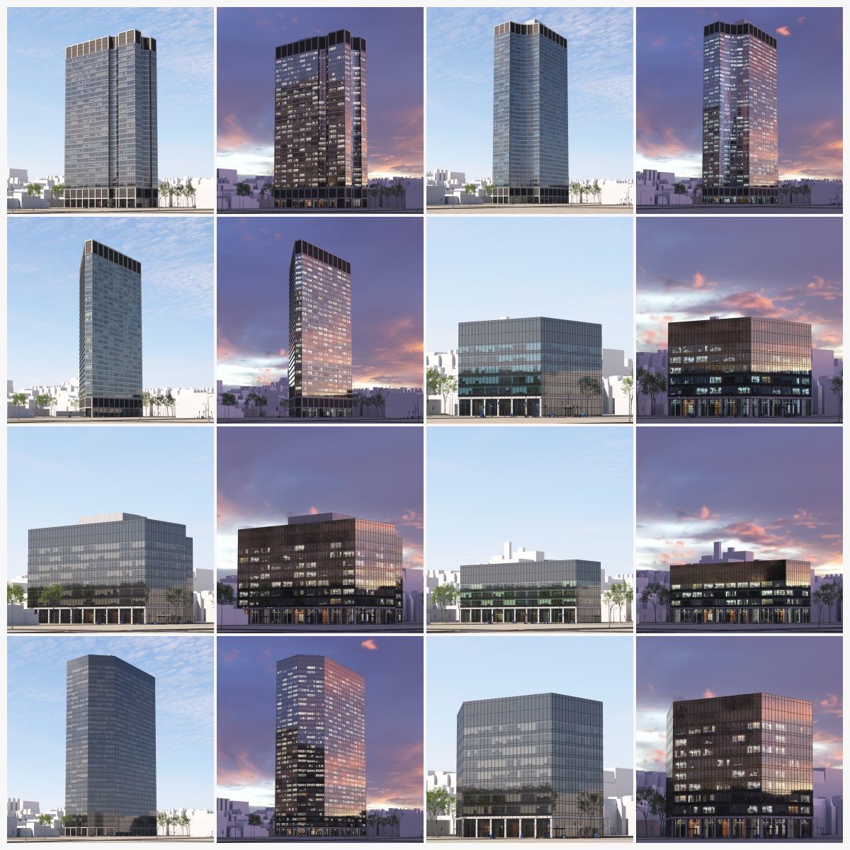 Skyscraper 3D Model – High-Quality Urban Collection, FBX & OBJ - View 4