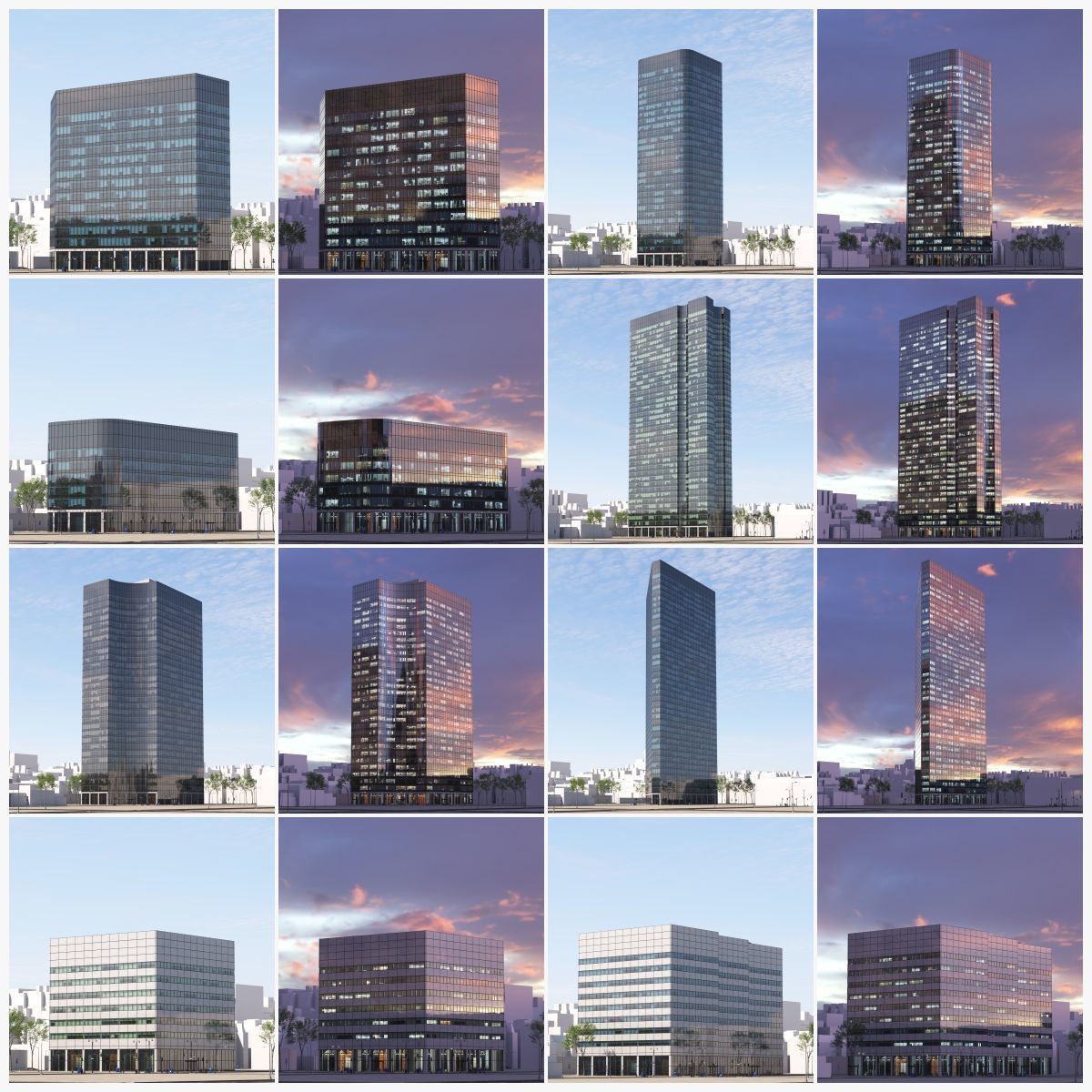 Skyscraper 3D Model – High-Quality Urban Collection, FBX & OBJ - View 5