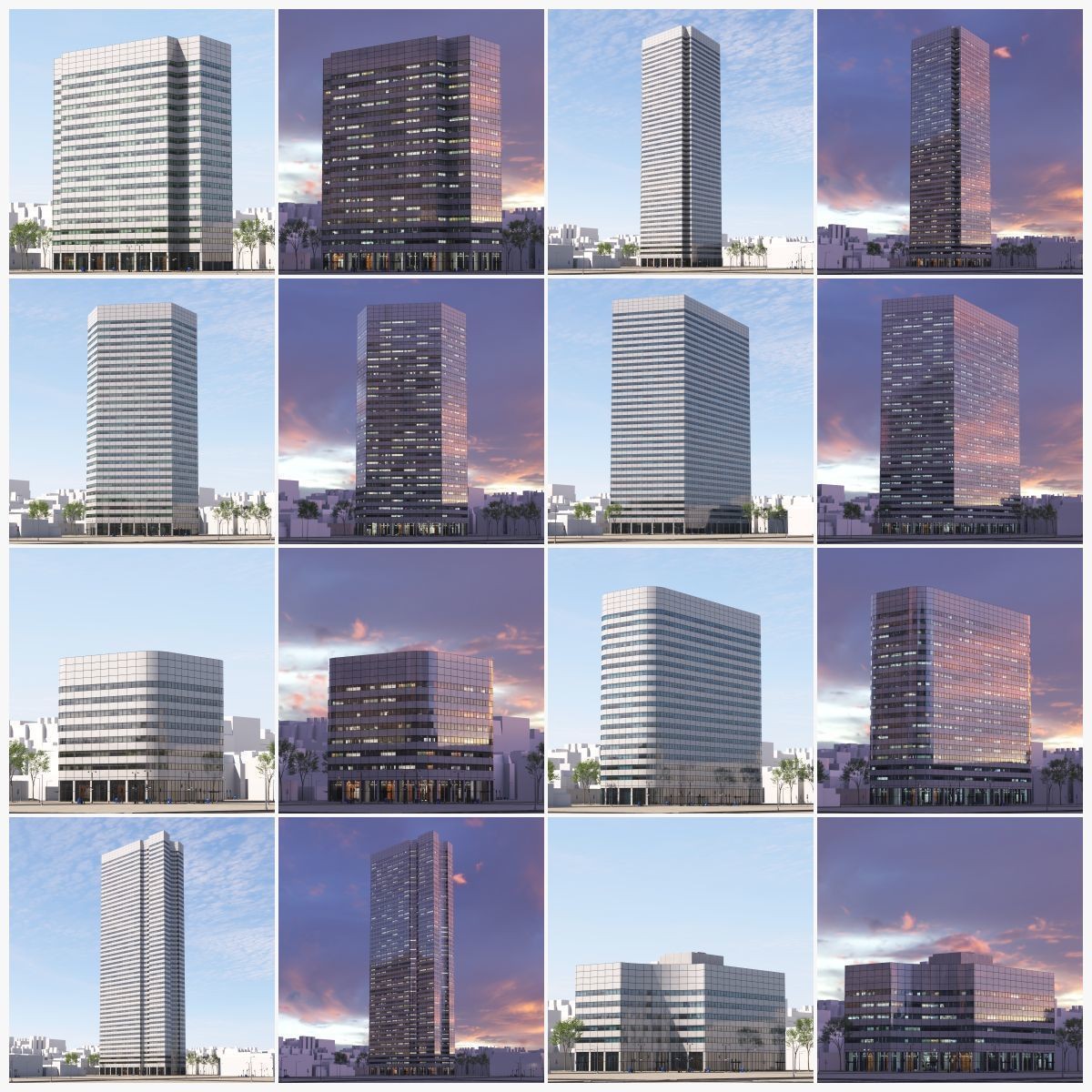 Skyscraper 3D Model – High-Quality Urban Collection, FBX & OBJ - View 6