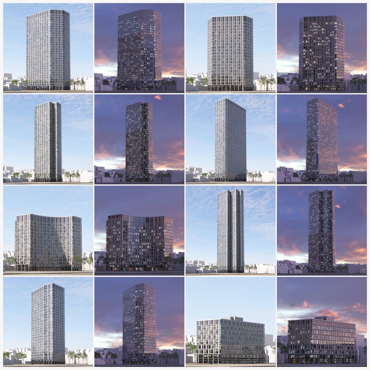 Skyscraper 3D Model – High-Quality Urban Collection, FBX & OBJ - View 9