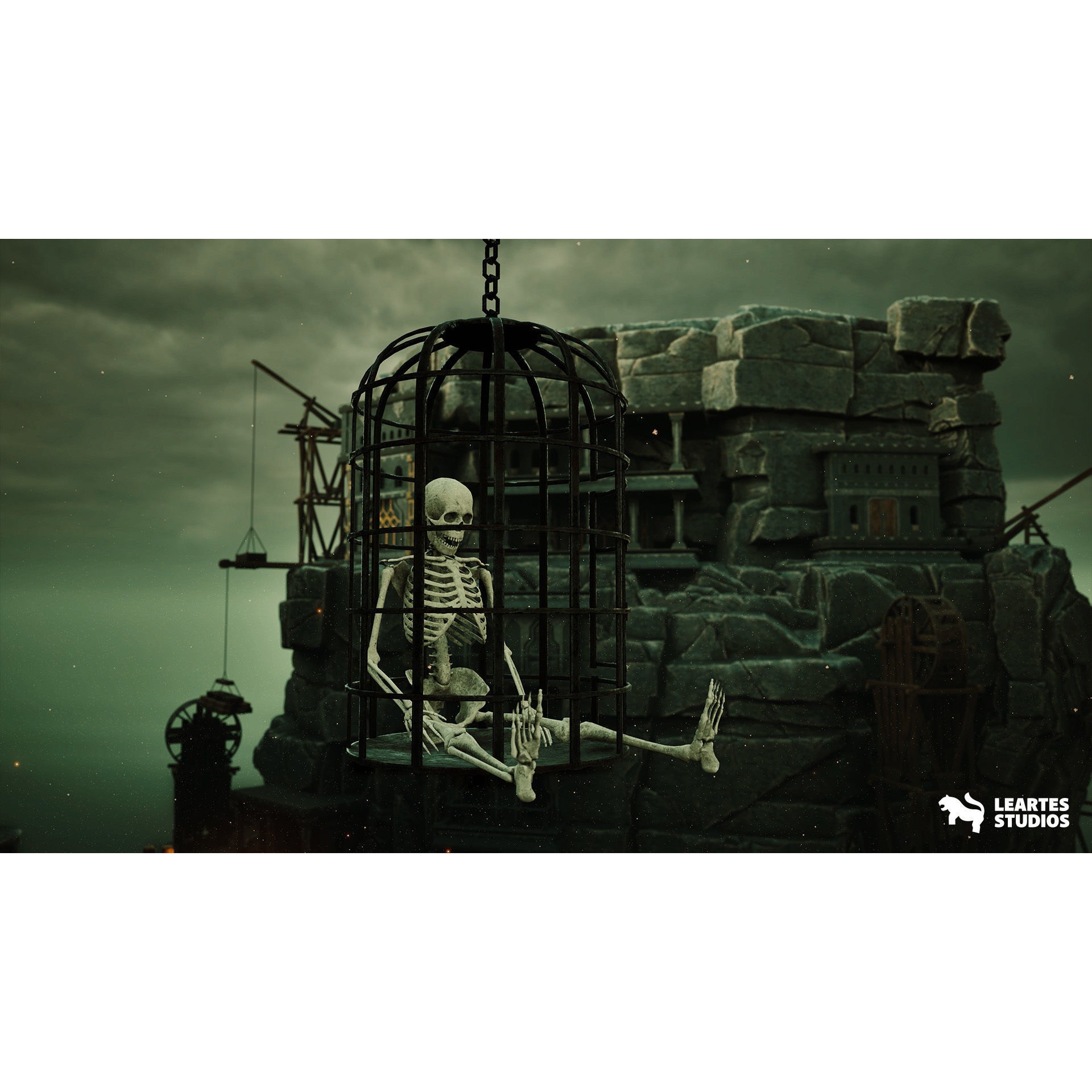 Dwarven Dungeon 3D Model – Low Poly Game Asset, FBX, PBR Textures