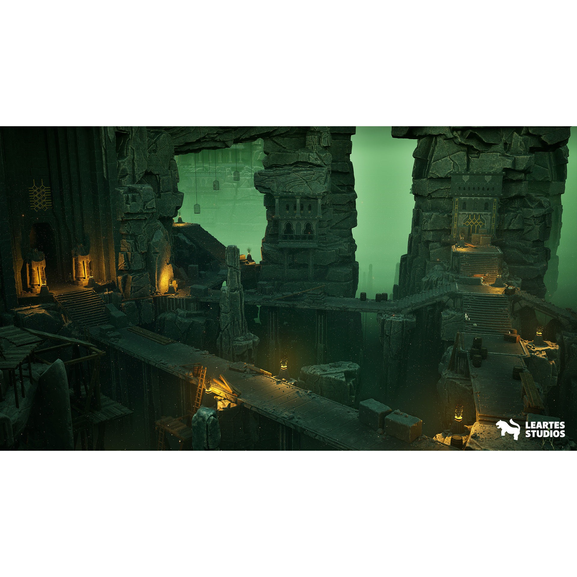 Dwarven Dungeon 3D Model – Low Poly Game Asset, FBX, PBR Textures - View 3