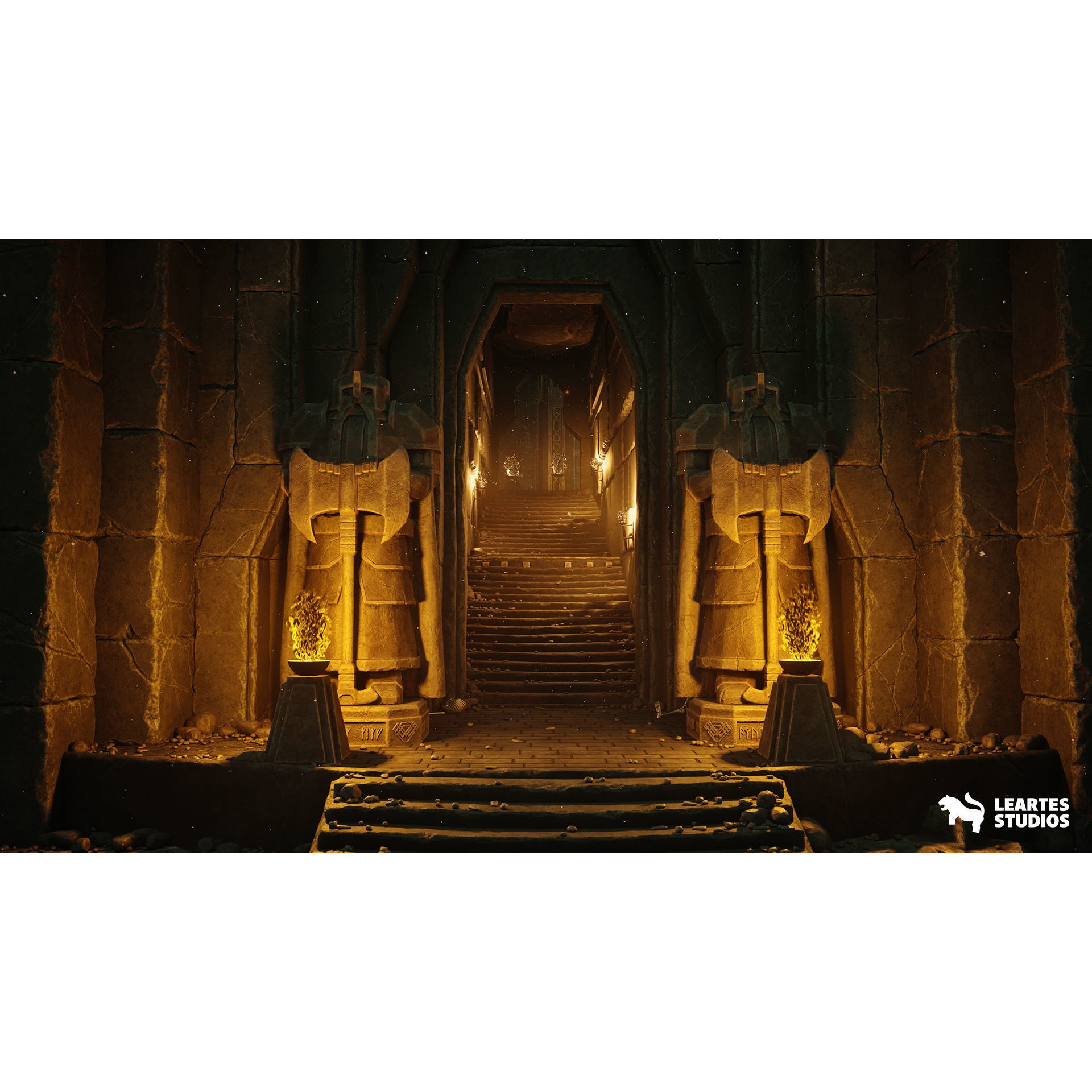 Dwarven Dungeon 3D Model – Low Poly Game Asset, FBX, PBR Textures - View 8