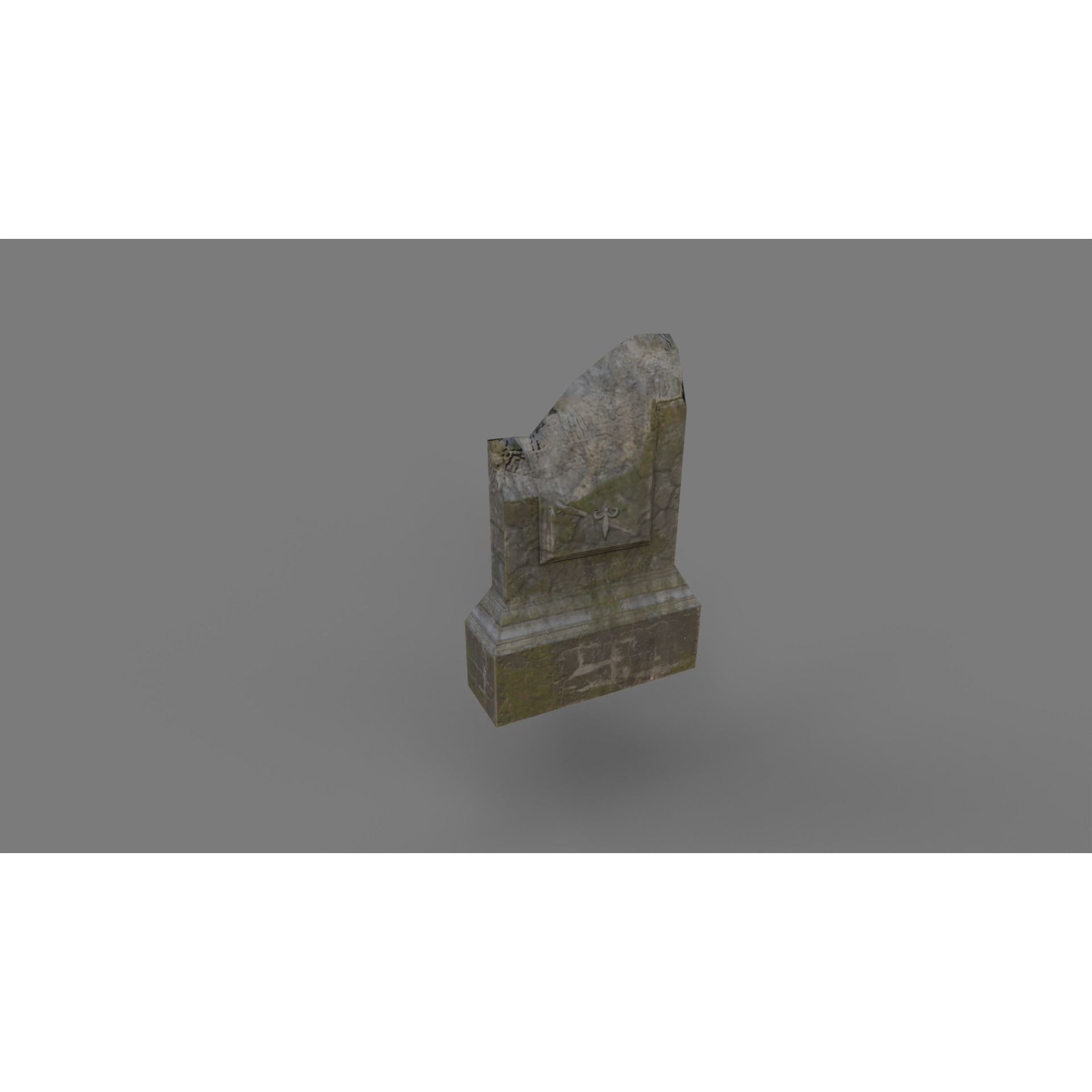 Cemetery Gravestone Set 3D Model – Low Poly Game Ready with PBR Textures - View 19
