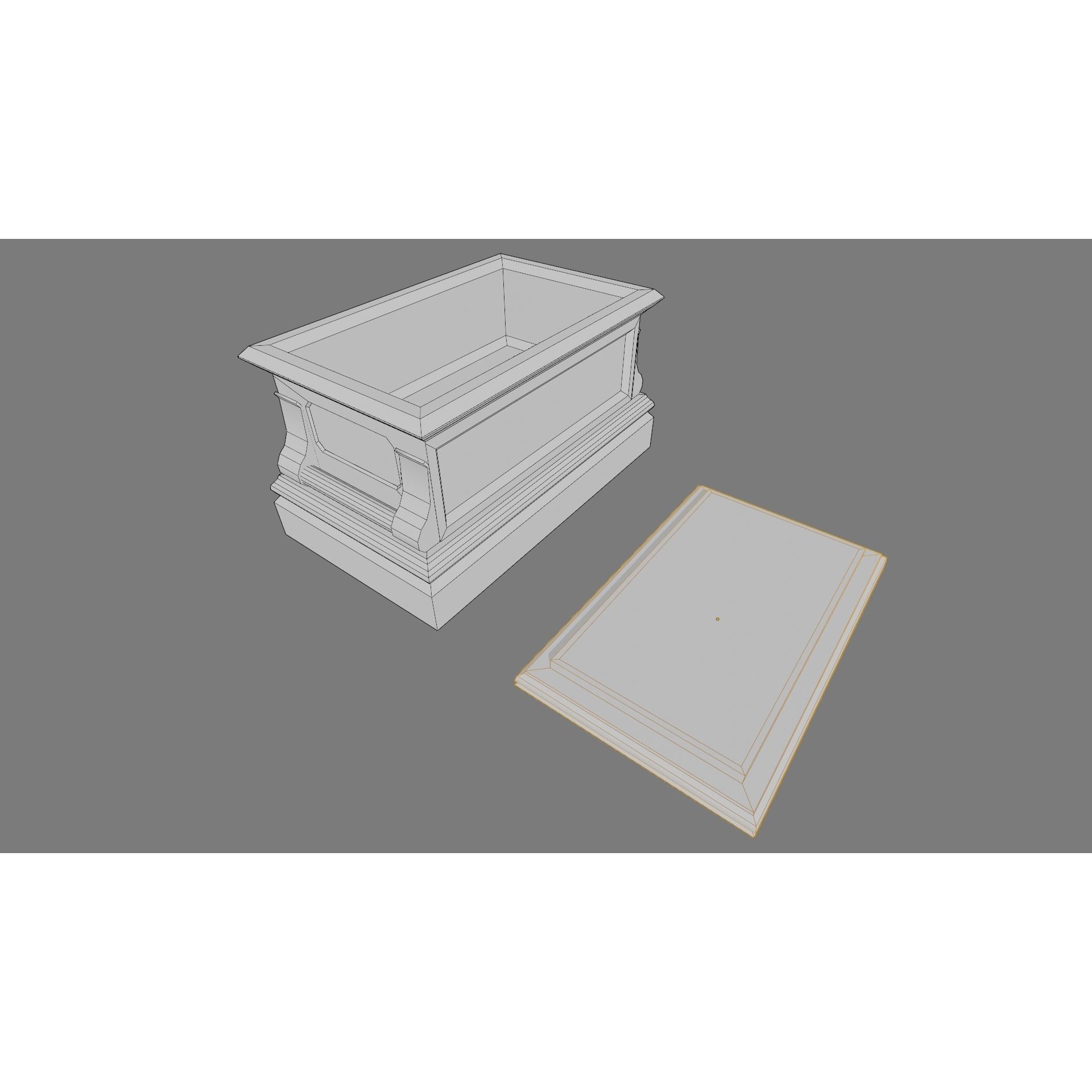 Cemetery Gravestone Set 3D Model – Low Poly Game Ready with PBR Textures - View 32