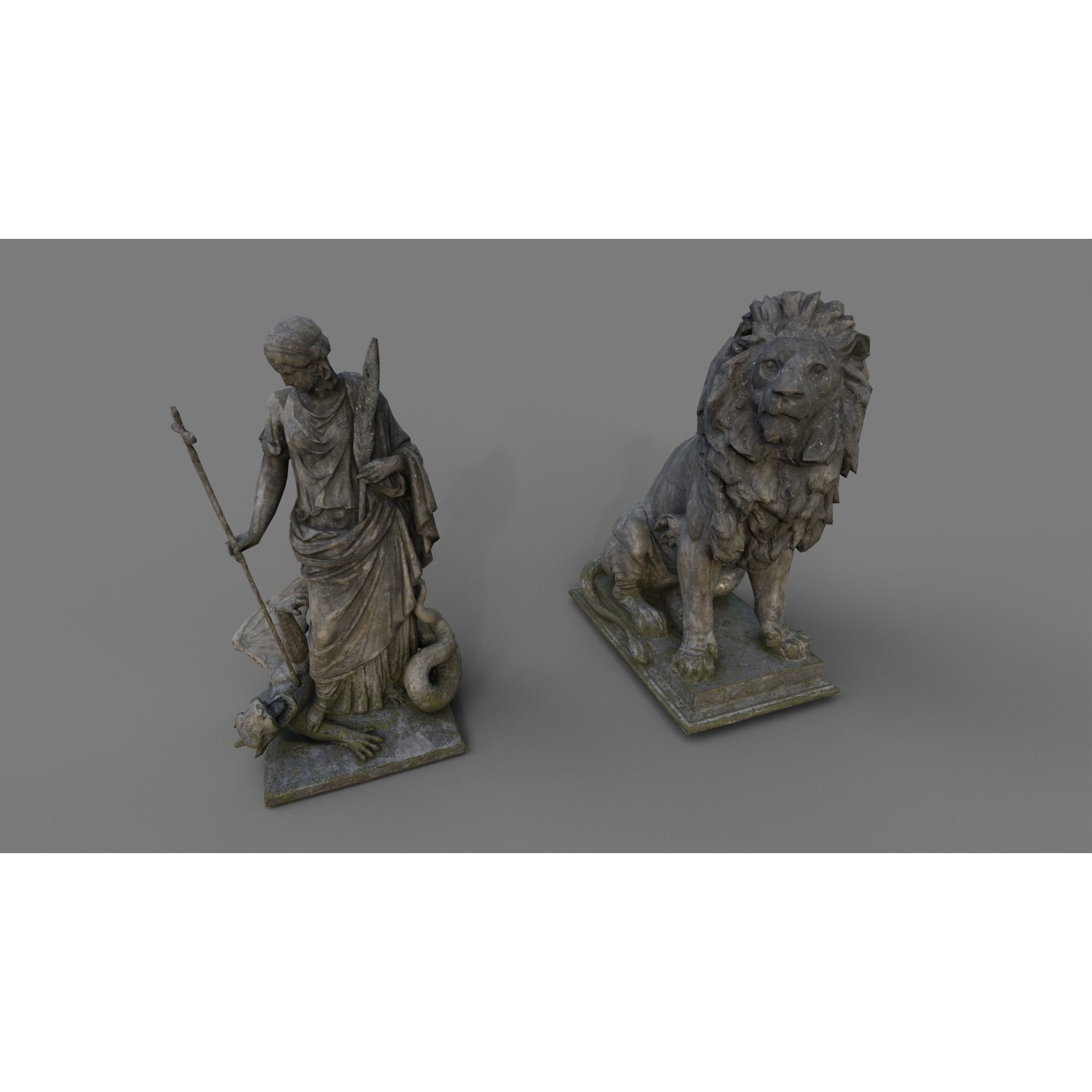 Cemetery Gravestone Set 3D Model – Low Poly Game Ready with PBR Textures - View 33