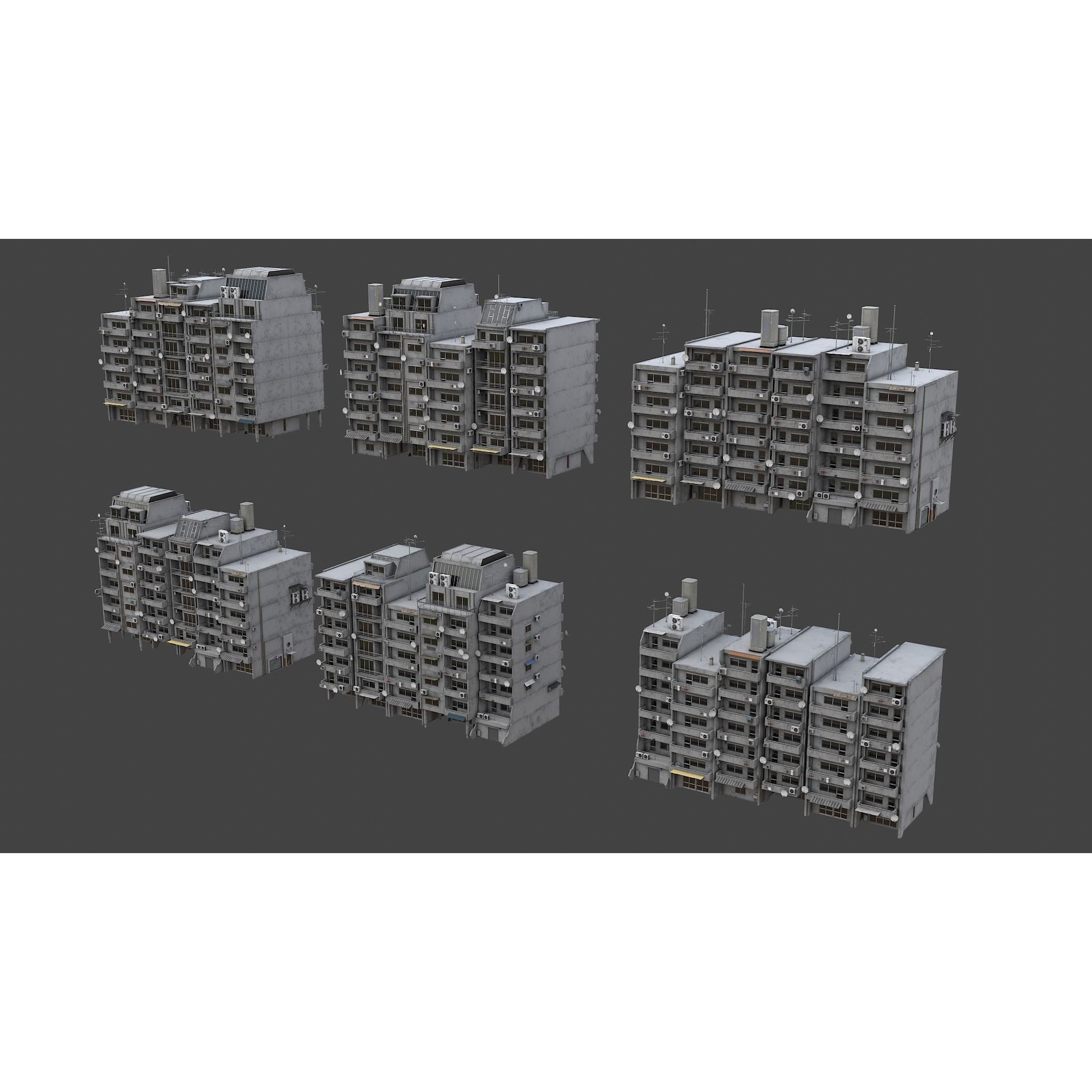 Cyberpunk City Asset Pack 3D Model – Low/Mid Poly Game Asset, PBR Textures