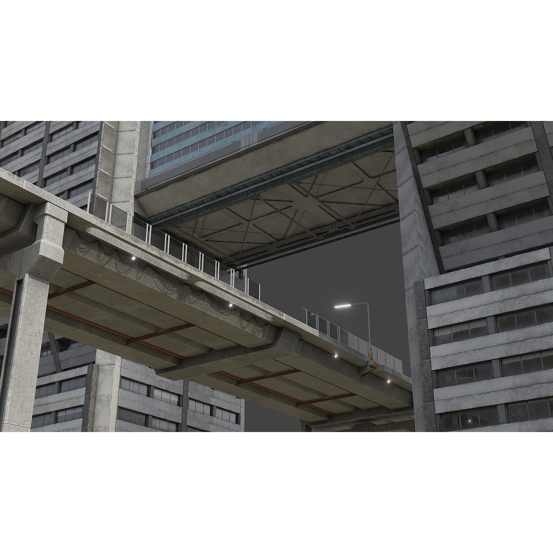 Cyberpunk City Asset Pack 3D Model – Low/Mid Poly Game Asset, PBR Textures - View 13